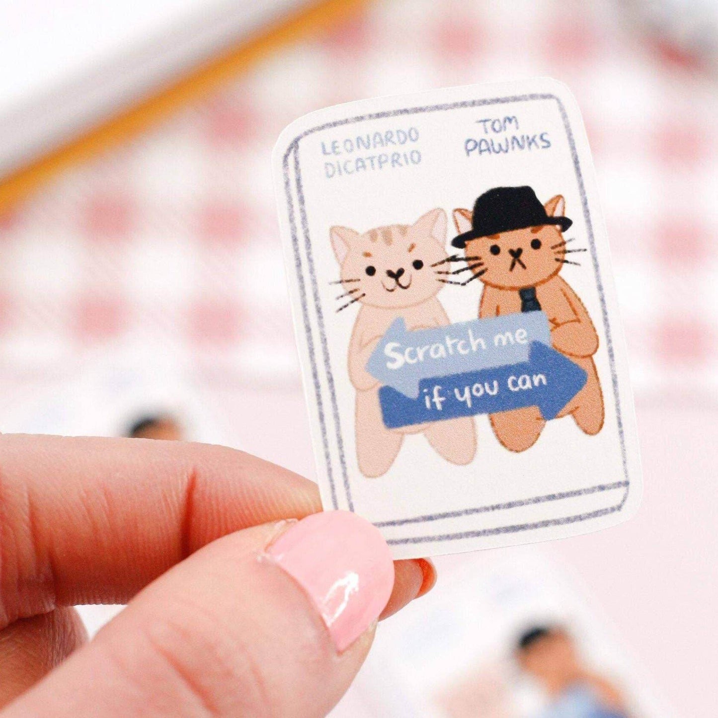 My Sweet Paper Card - Kras me als je kunt - Kattensticker - The Dreamer's Bookshop.