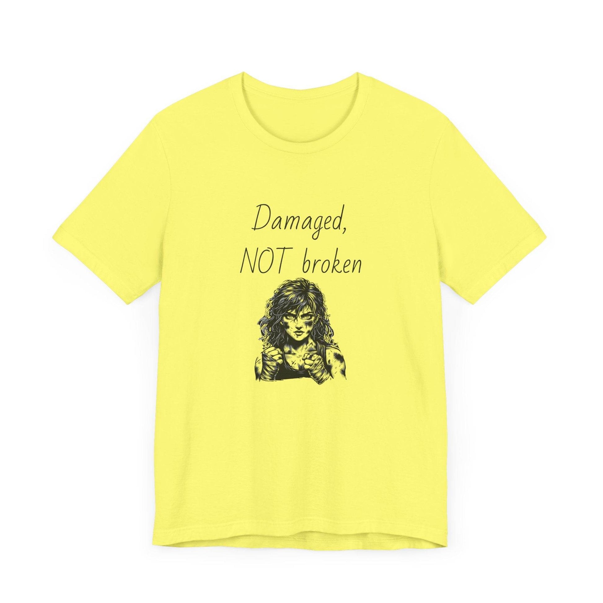 Damaged, NOT broken Inspirational T-Shirt | Unisex Short Sleeve Tee - The Dreamer's Bookshop.