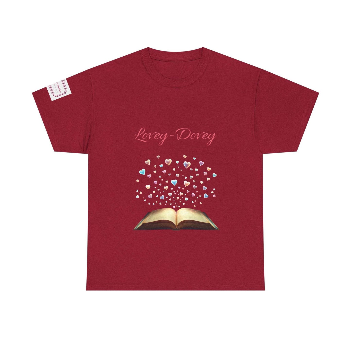 Lovey-Dovey - Unisex Heavy Cotton Tee - Sweet Romance - The Dreamer's Bookshop.