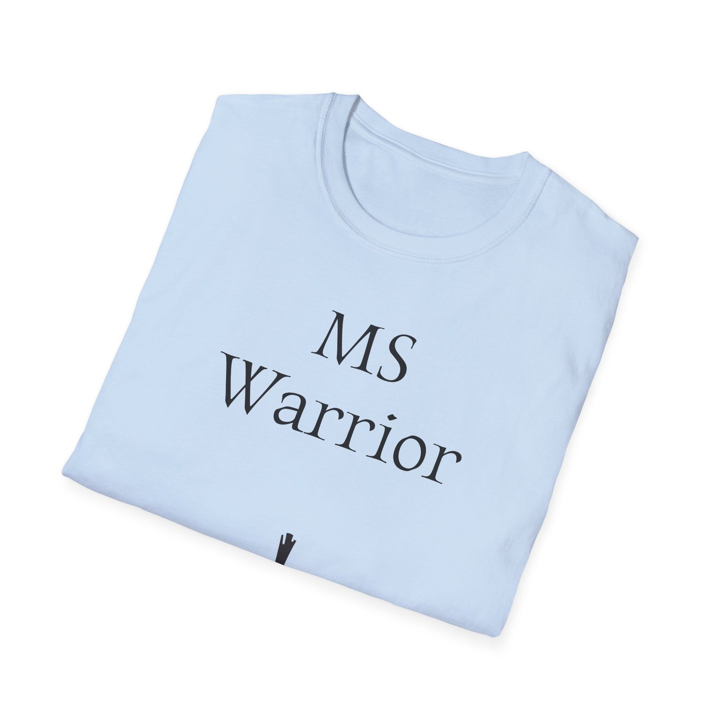 M.S. Warrior Unisex Softstyle T-Shirt - Empowering Graphic Tee for Women's Health Awareness