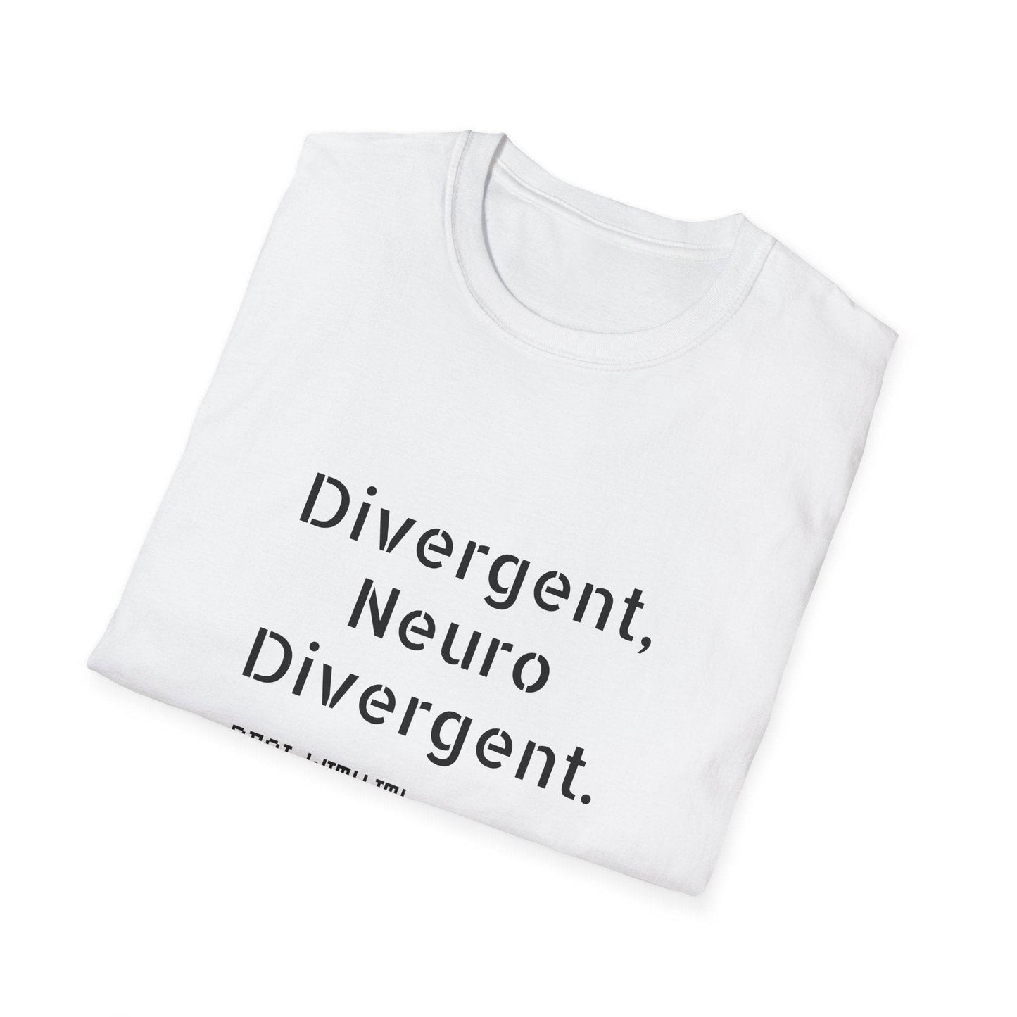 Divergent Neuro T-Shirt - Unisex Softstyle Tee for Neurodivergent Pride - The Dreamer's Bookshop.