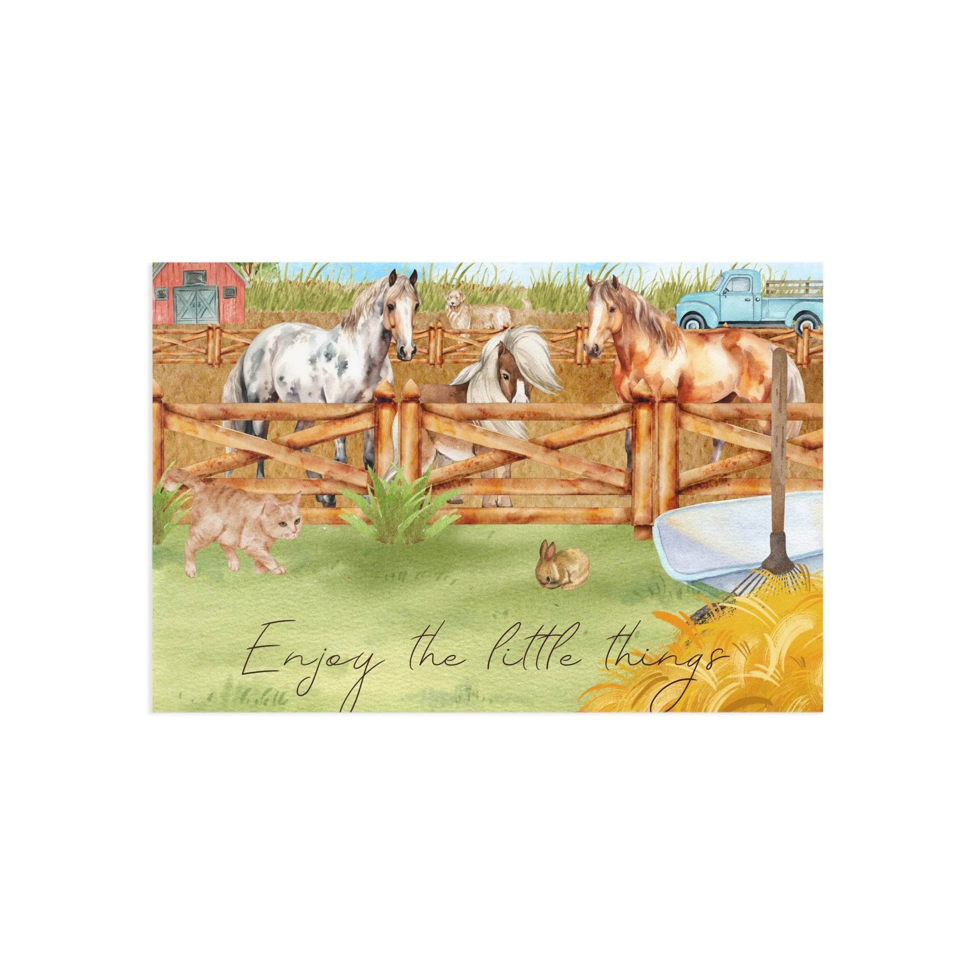 The Dreamer's Bookshop "Horse stable" Enjoy the Little Things Card - The Dreamer's Bookshop.