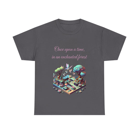 Book Lover's Unisex Heavy Cotton Tee - "Enchanted Forest" - The Dreamer's Bookshop.