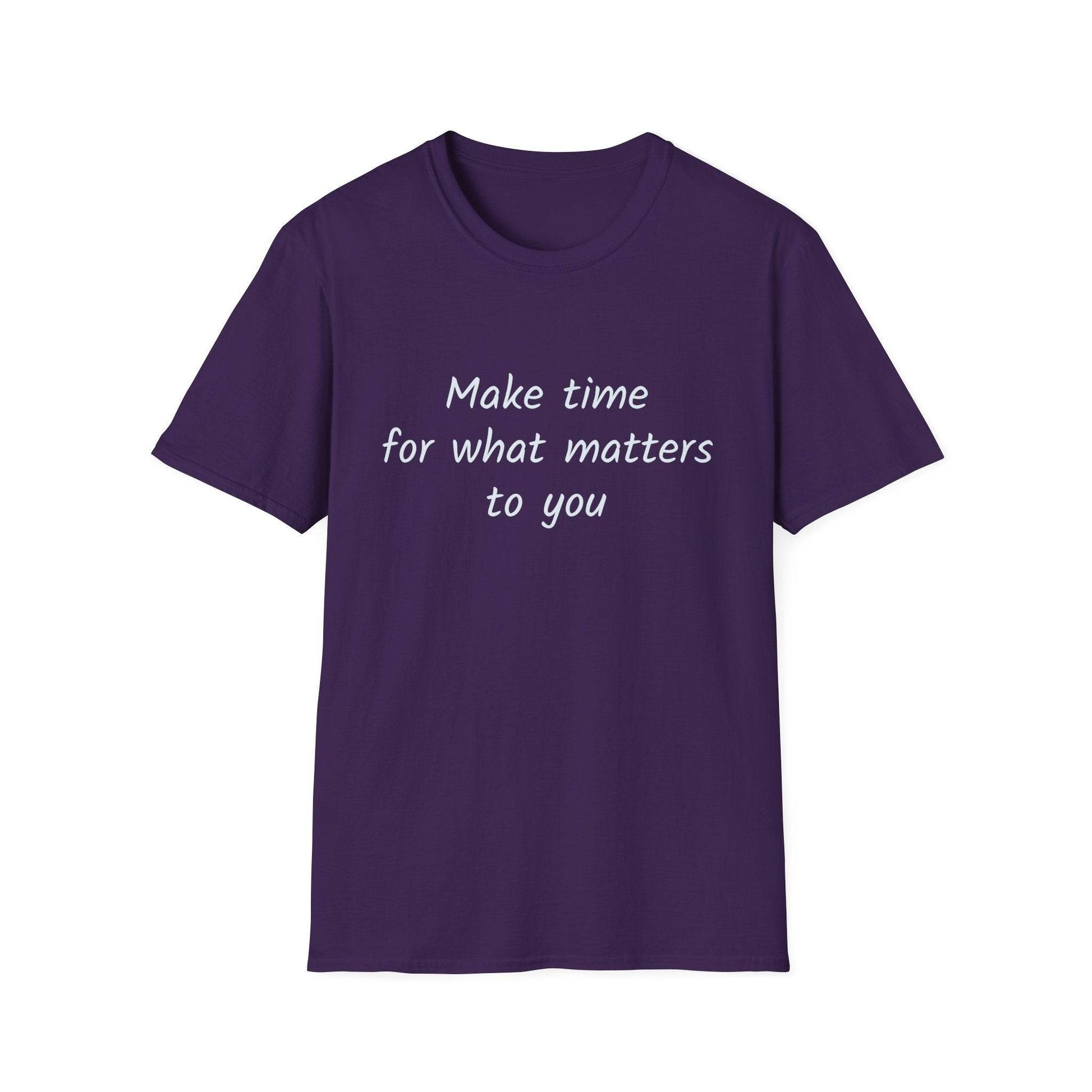 Inspirational Quote Unisex Softstyle T-Shirt - Make Time - The Dreamer's Bookshop.