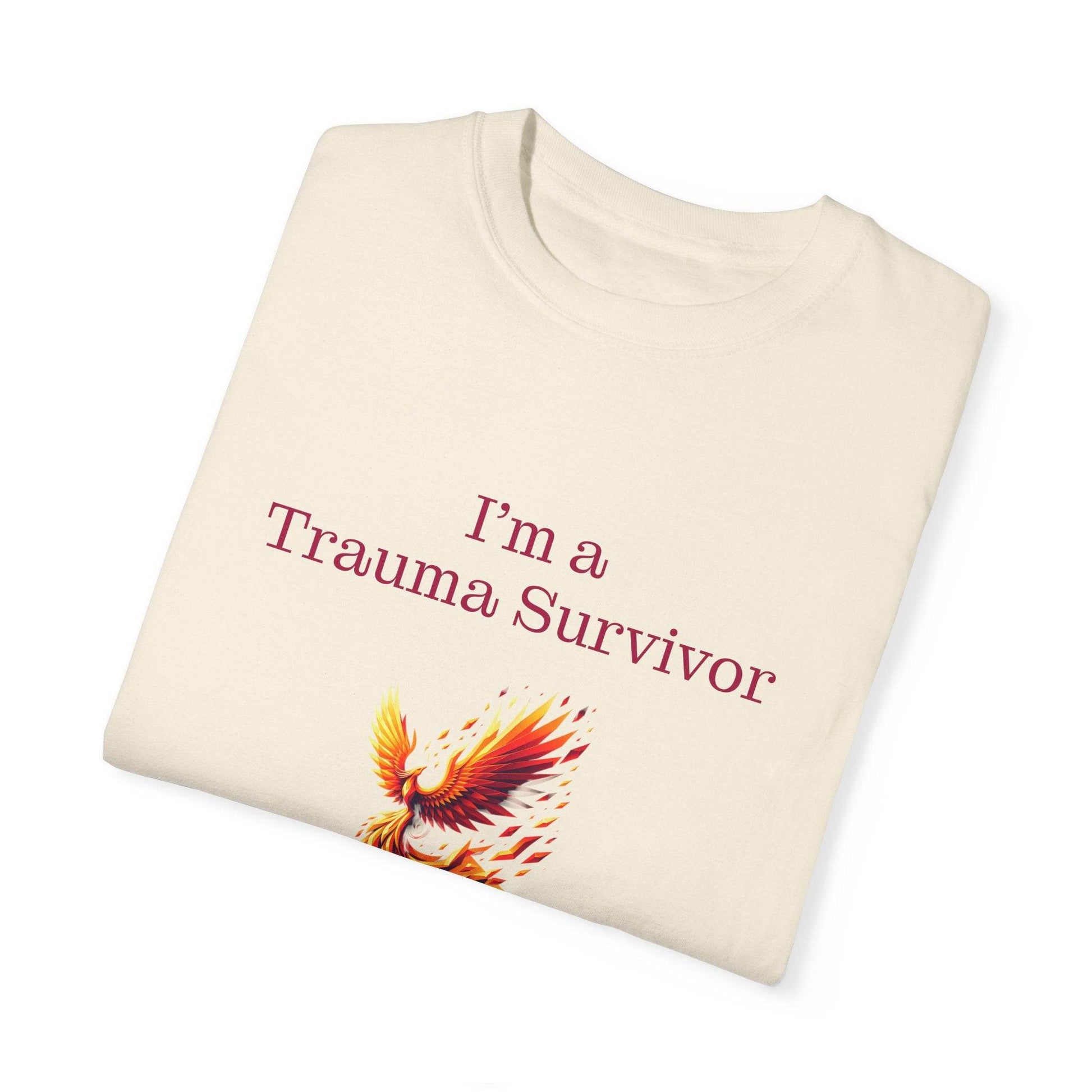 Trauma Survivor Unisex Garment-Dyed T-shirt - Inspirational Motivational Tee - The Dreamer's Bookshop.
