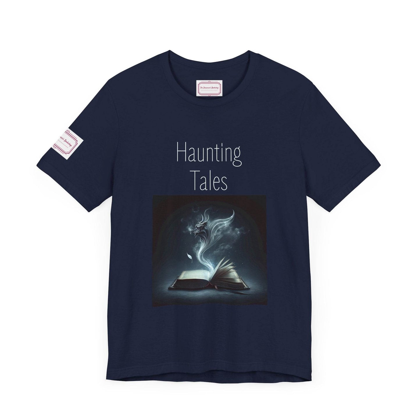 Haunting Tales Tee - Fun Short Sleeve Shirt for Writers & Book Lovers - The Dreamer's Bookshop.