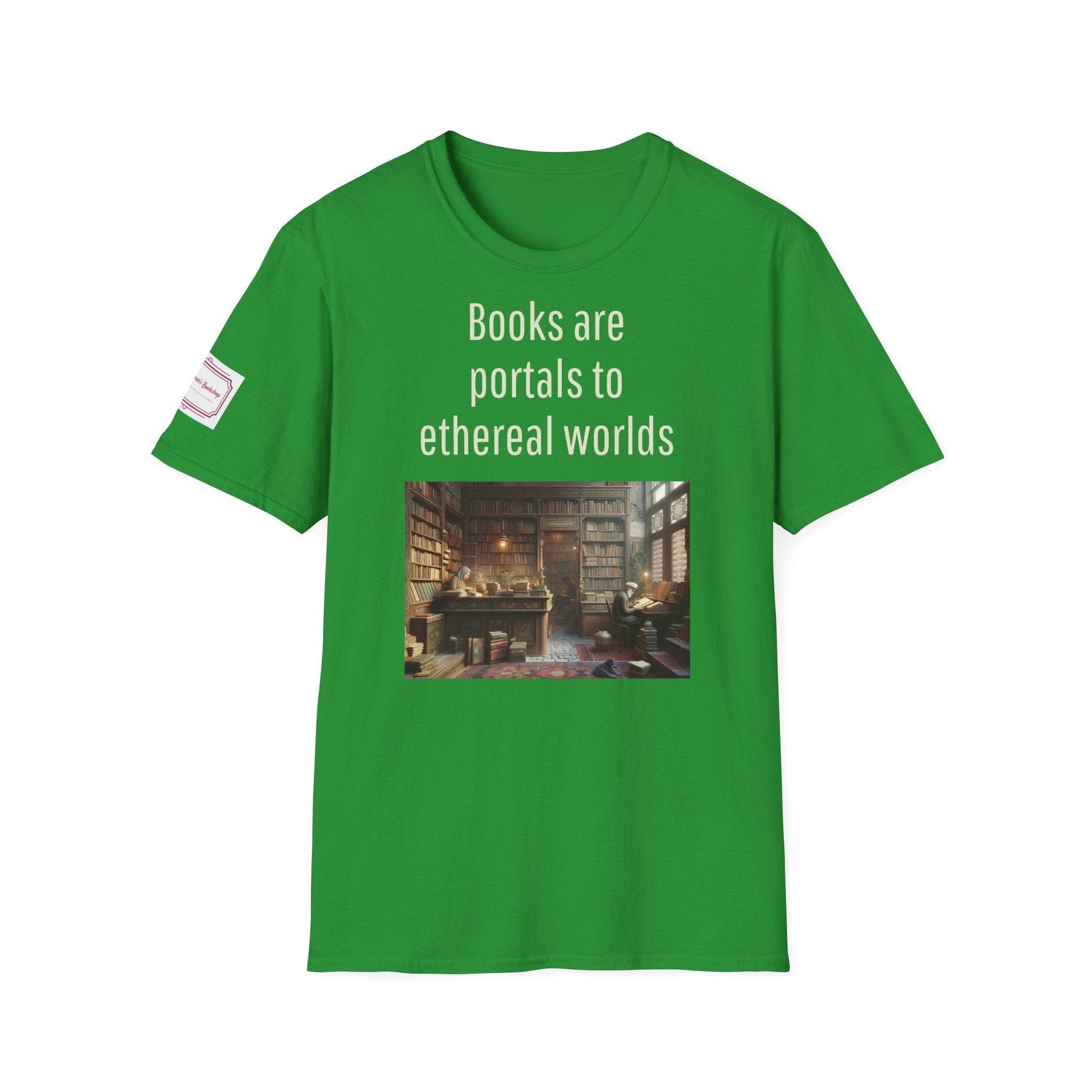 Unisex Softstyle T-Shirt - Portal Design for Book Lovers - The Dreamer's Bookshop.