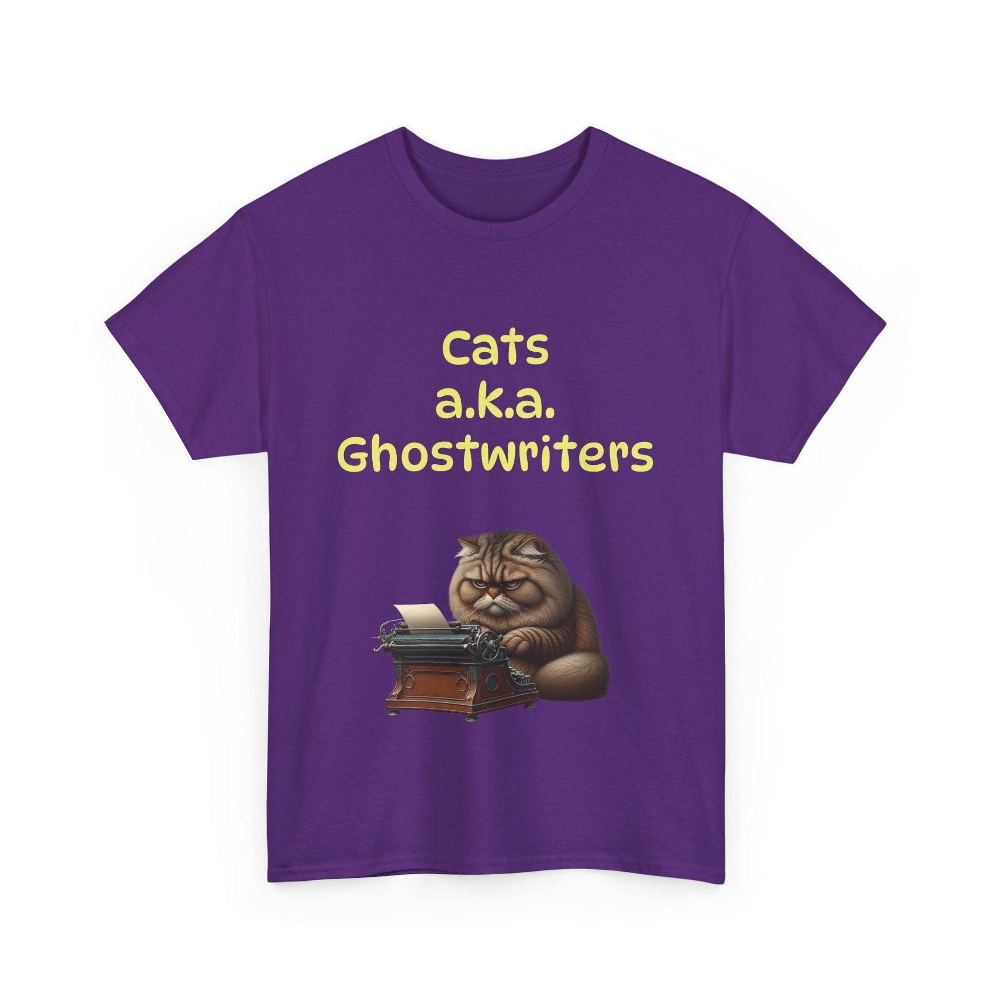 Cats Ghostwriters - A Unisex Heavy Cotton Tee - Perfect for Book Lovers - The Dreamer's Bookshop.