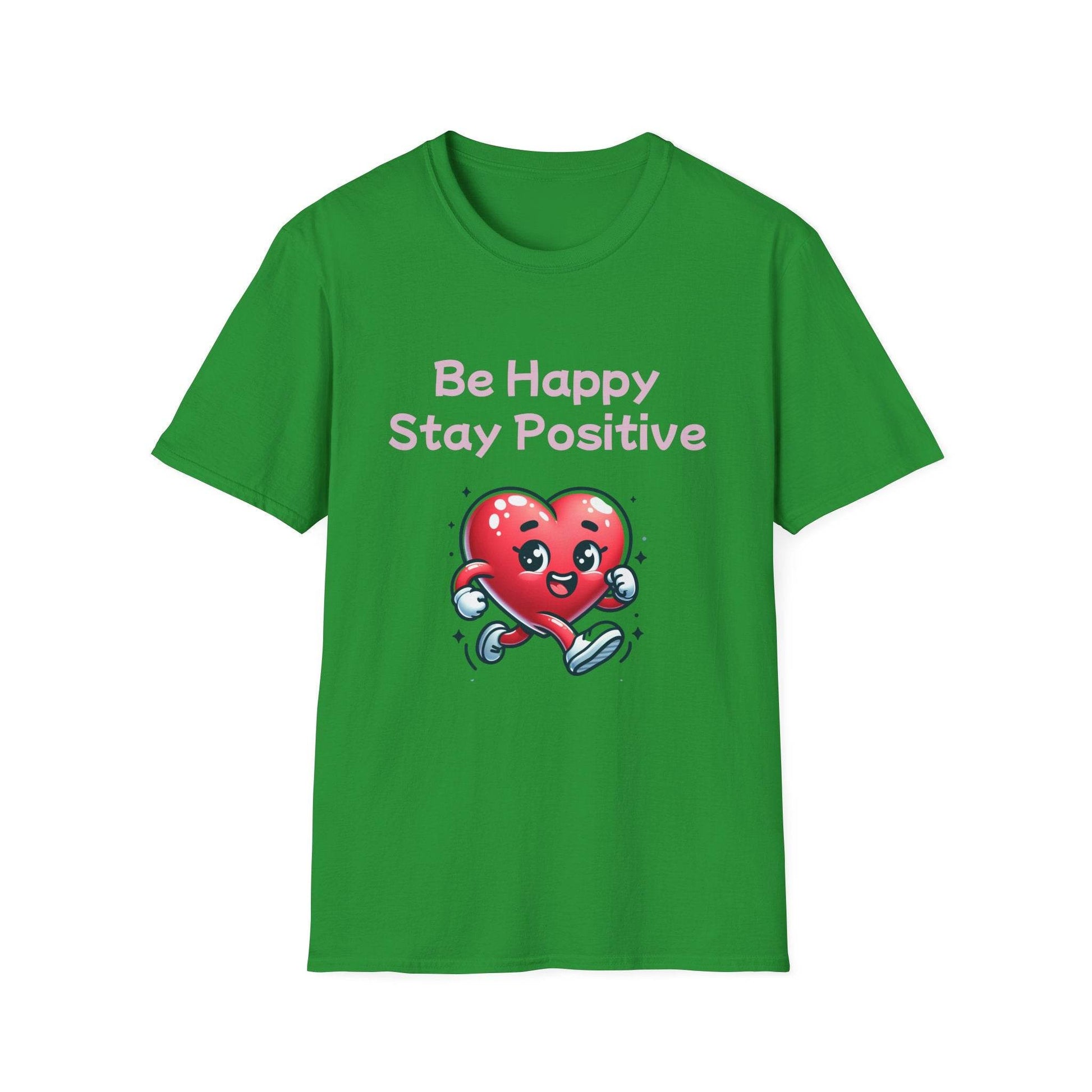 Be Happy Stay Positive Graphic T-Shirt for Optimism Lovers - The Dreamer's Bookshop.