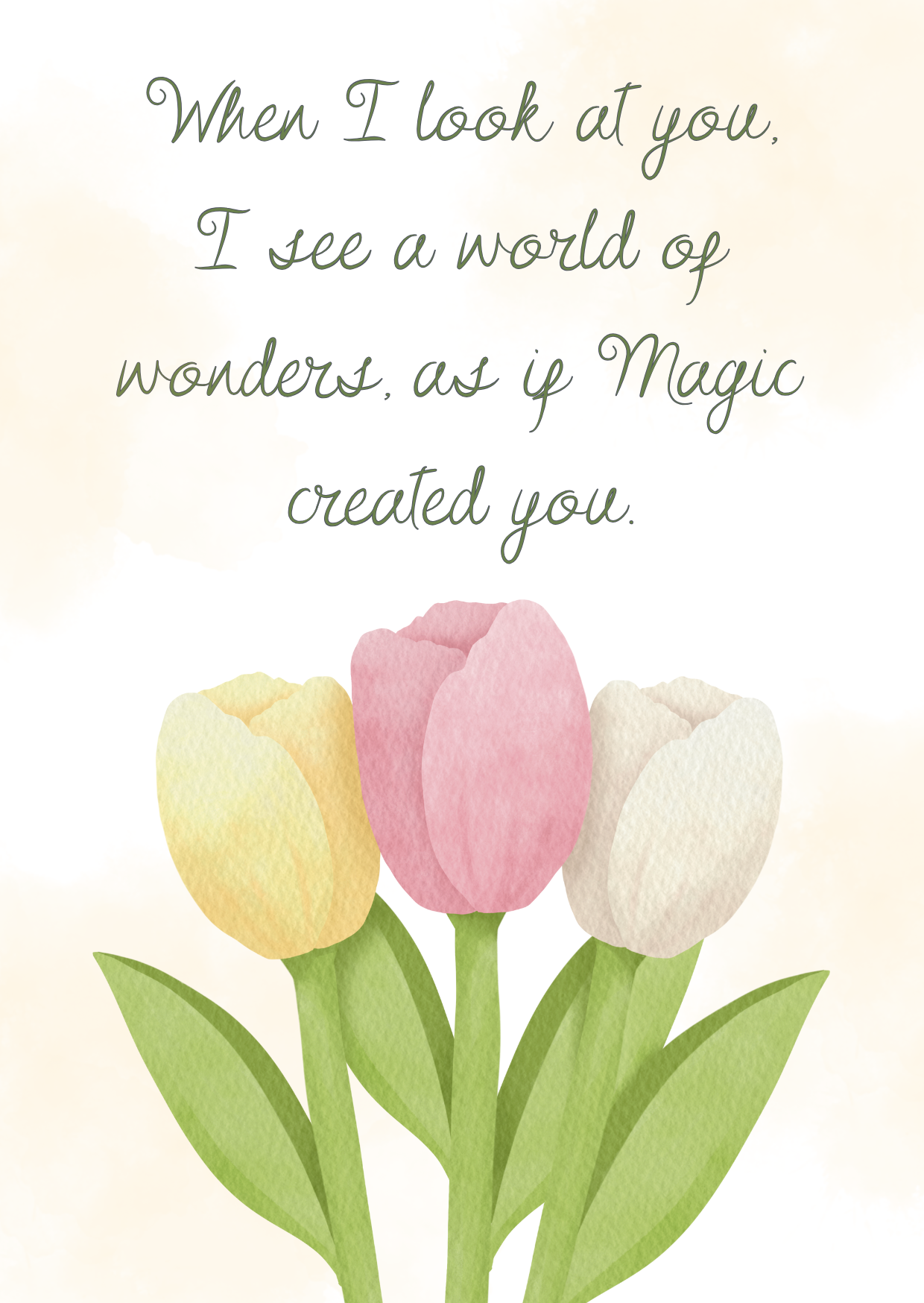 The Dreamer's Bookshop "When I Look" Affection Card - The Dreamer's Bookshop.