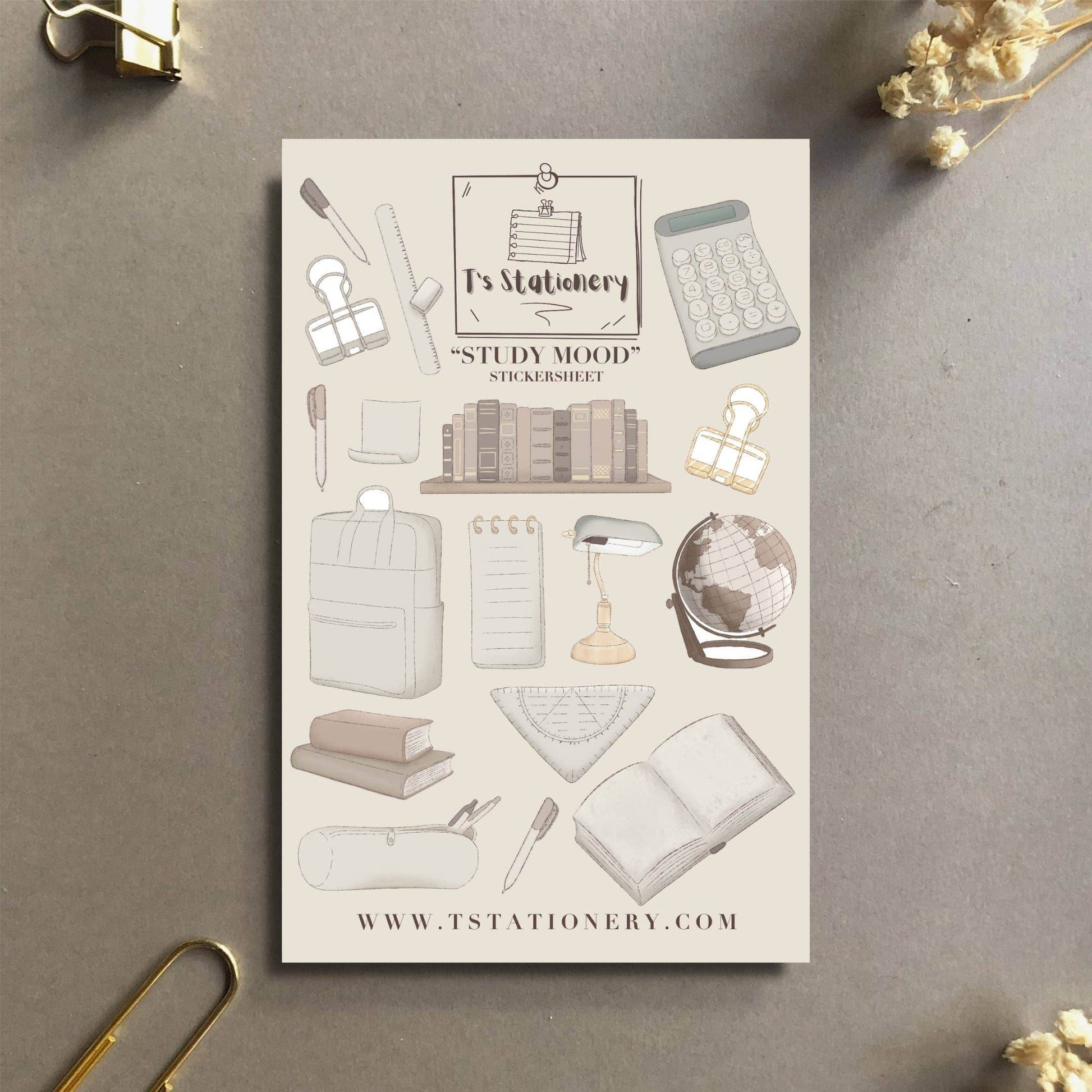 T's Stationery - „Study Mood” - The Dreamer's Bookshop.