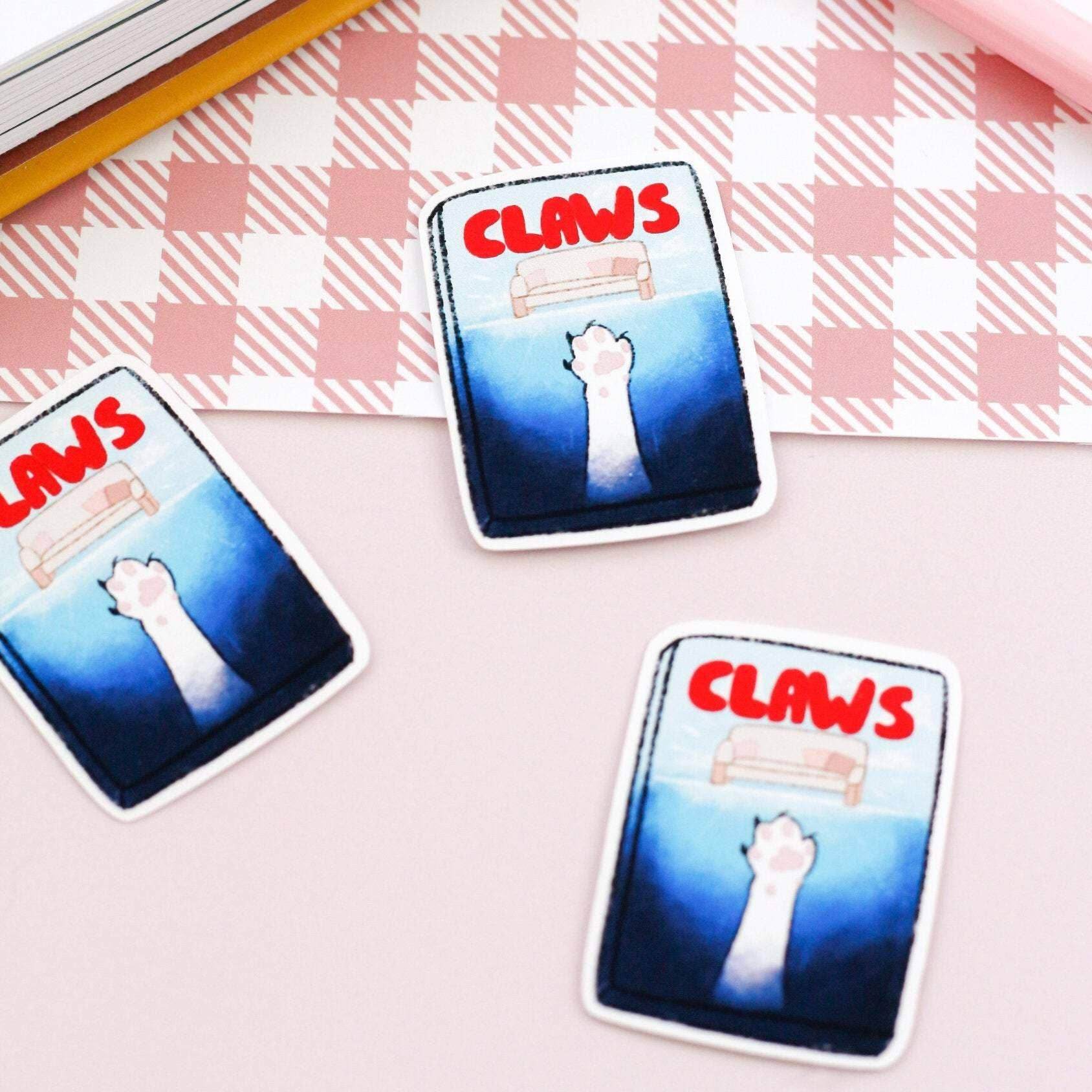 My Sweet Paper Card - Claws - Kattensticker - The Dreamer's Bookshop.