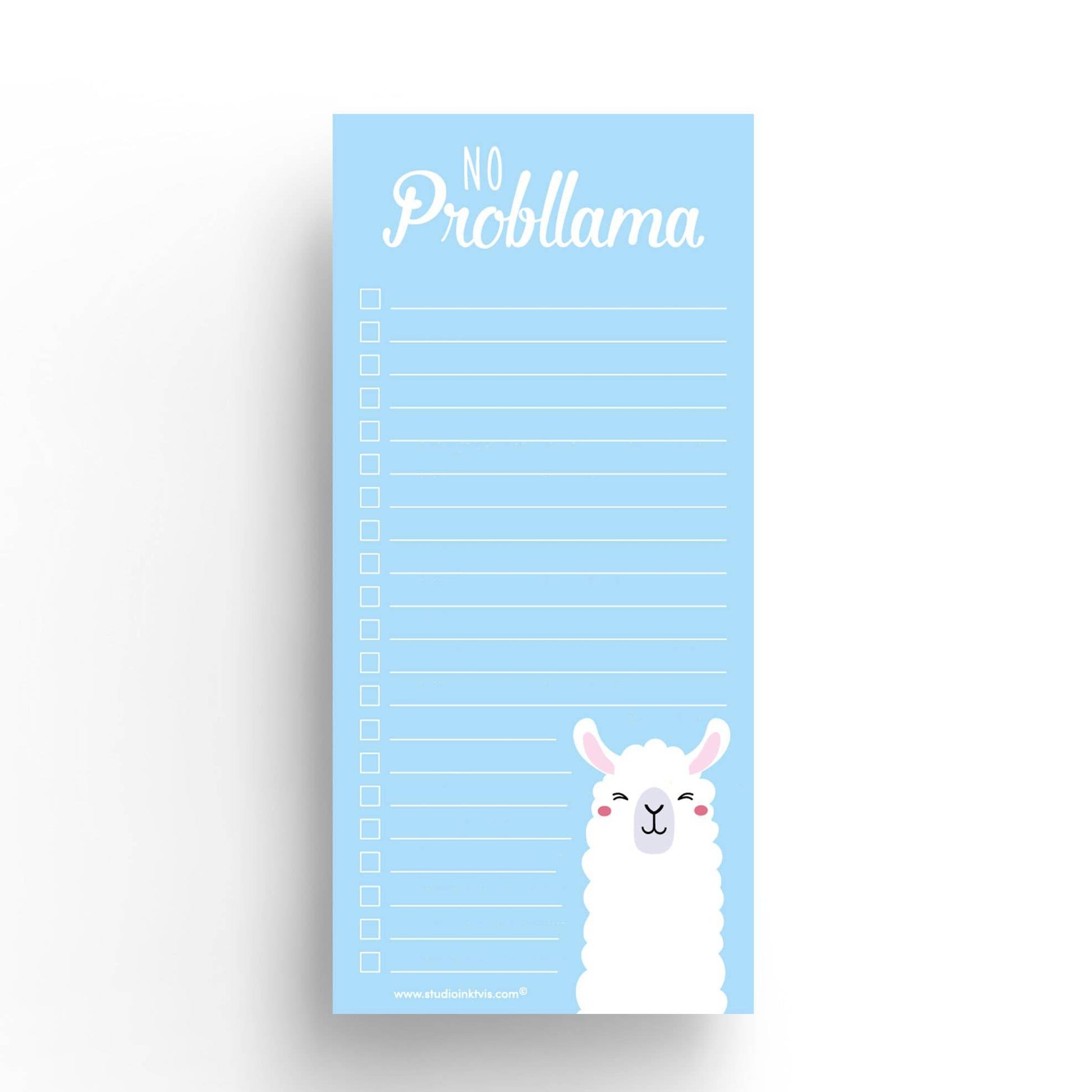 Studio Inktvis - Lama to do list notitieblok voor lama-liefhebbers - The Dreamer's Bookshop.