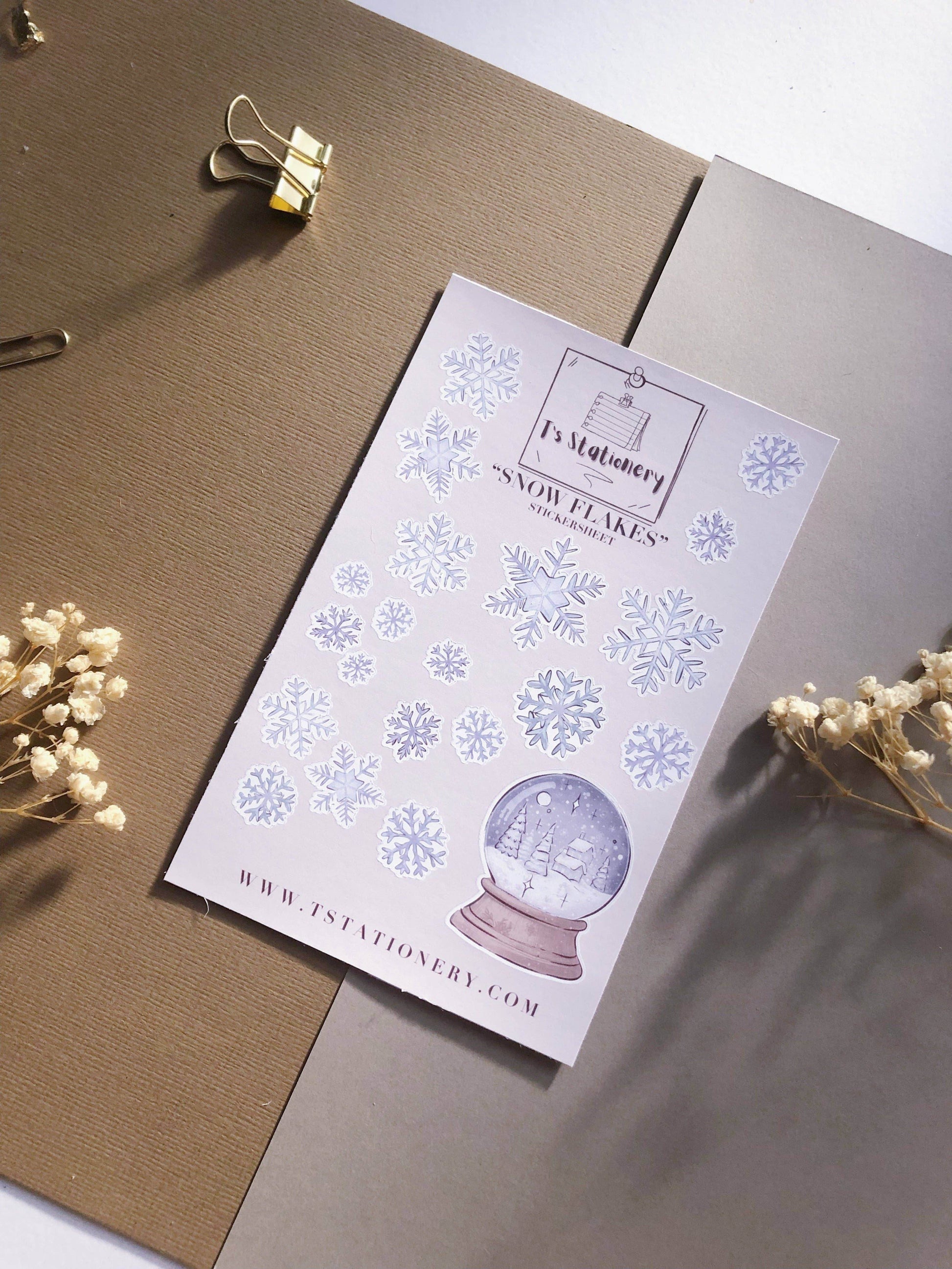 T's Stationery - „Sneeuwvlokken” - The Dreamer's Bookshop.