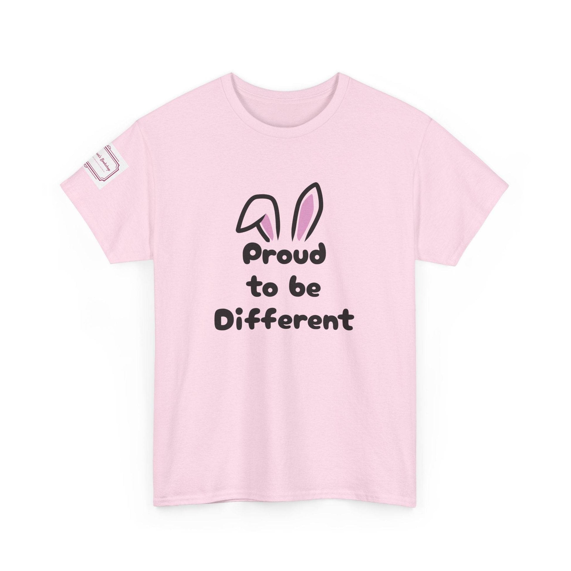 Proud to be Different Unisex Heavy Cotton Tee - Fun & Inclusive Graphic T-Shirt - The Dreamer's Bookshop.