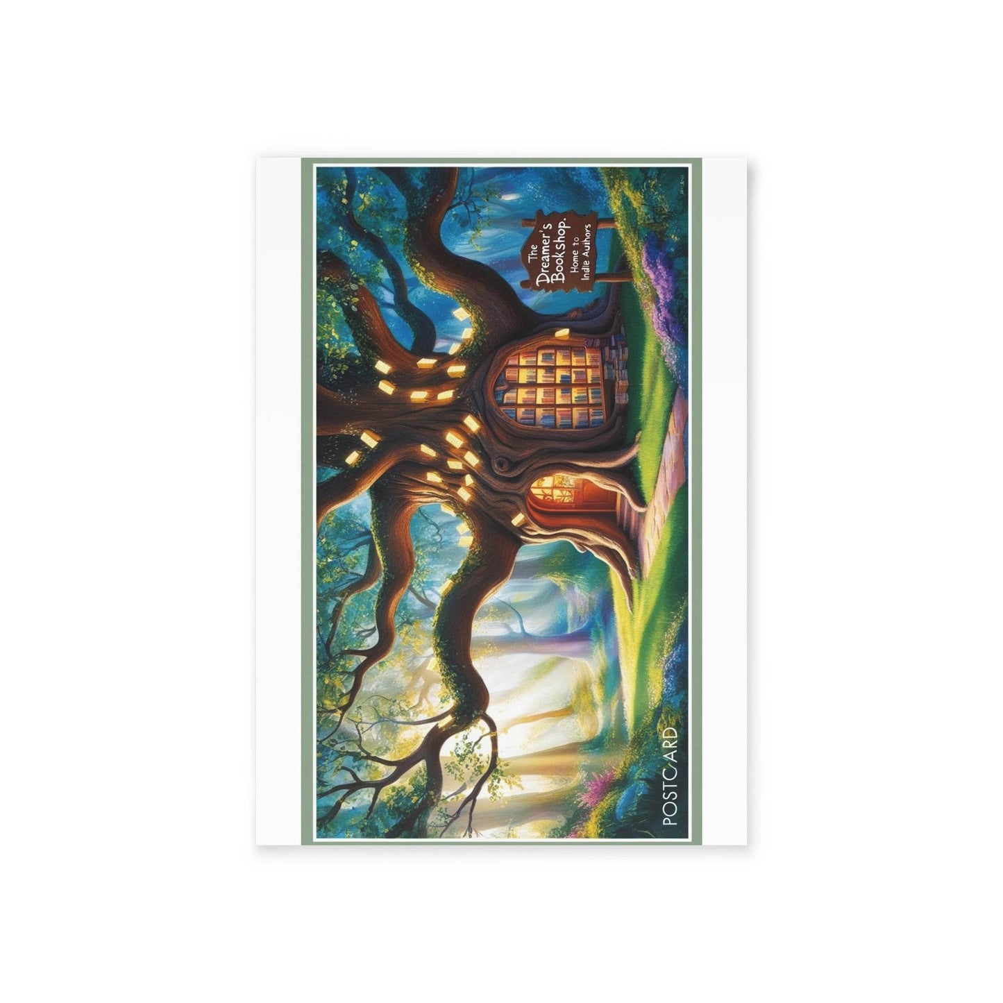The Dreamer's Bookshop - Tree and Books Card - The Dreamer's Bookshop.