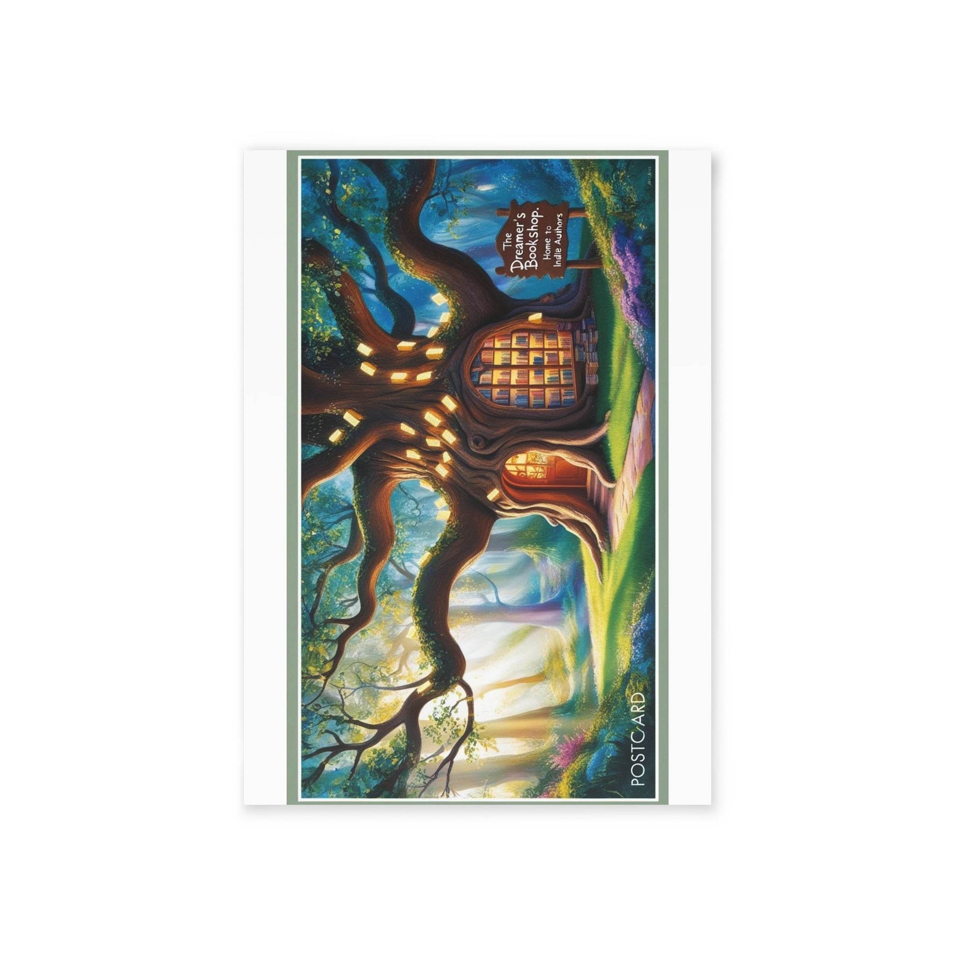 The Dreamer's Bookshop - Tree and Books Card - The Dreamer's Bookshop.