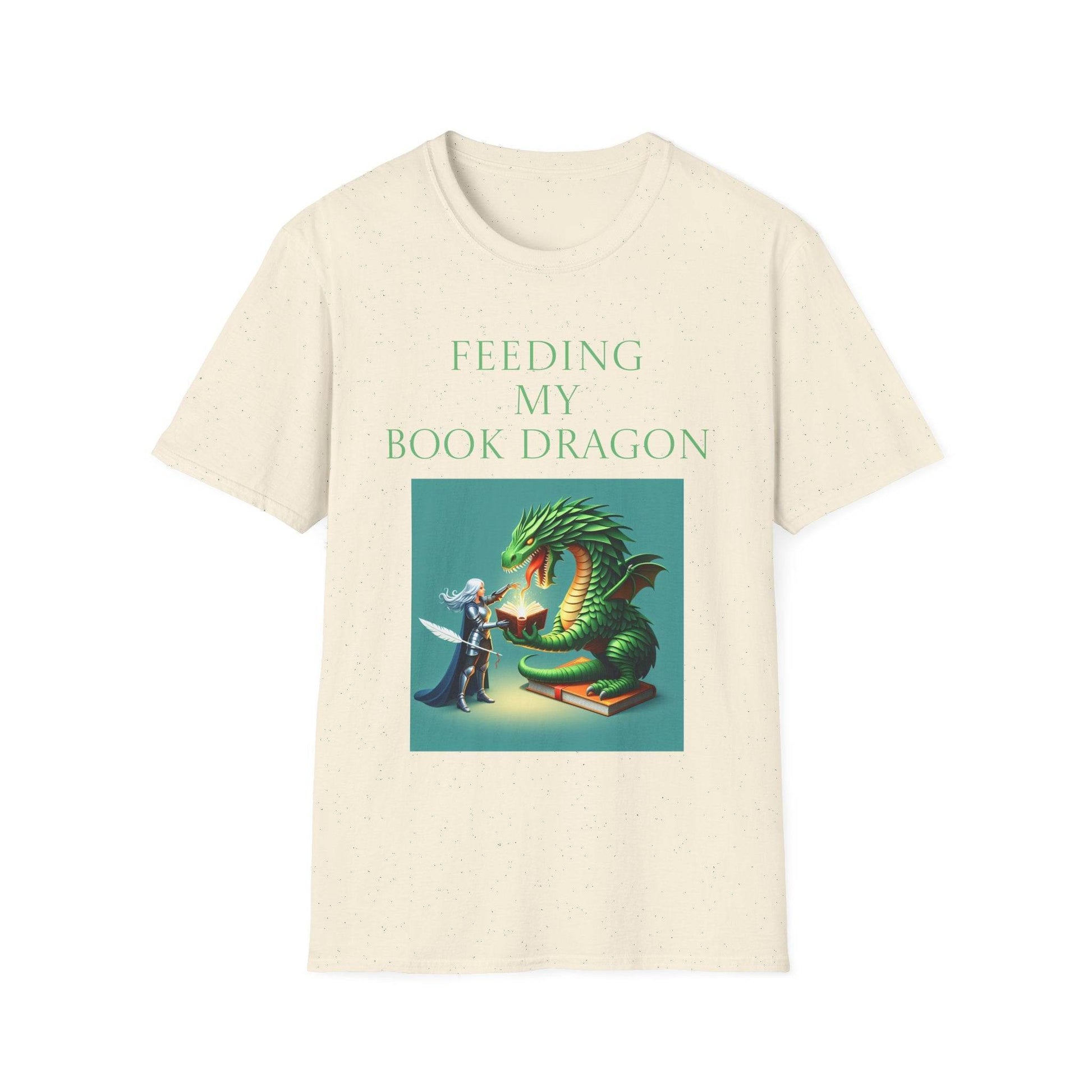 Unisex Softstyle T-Shirt - 'Book Dragon' - The Dreamer's Bookshop.