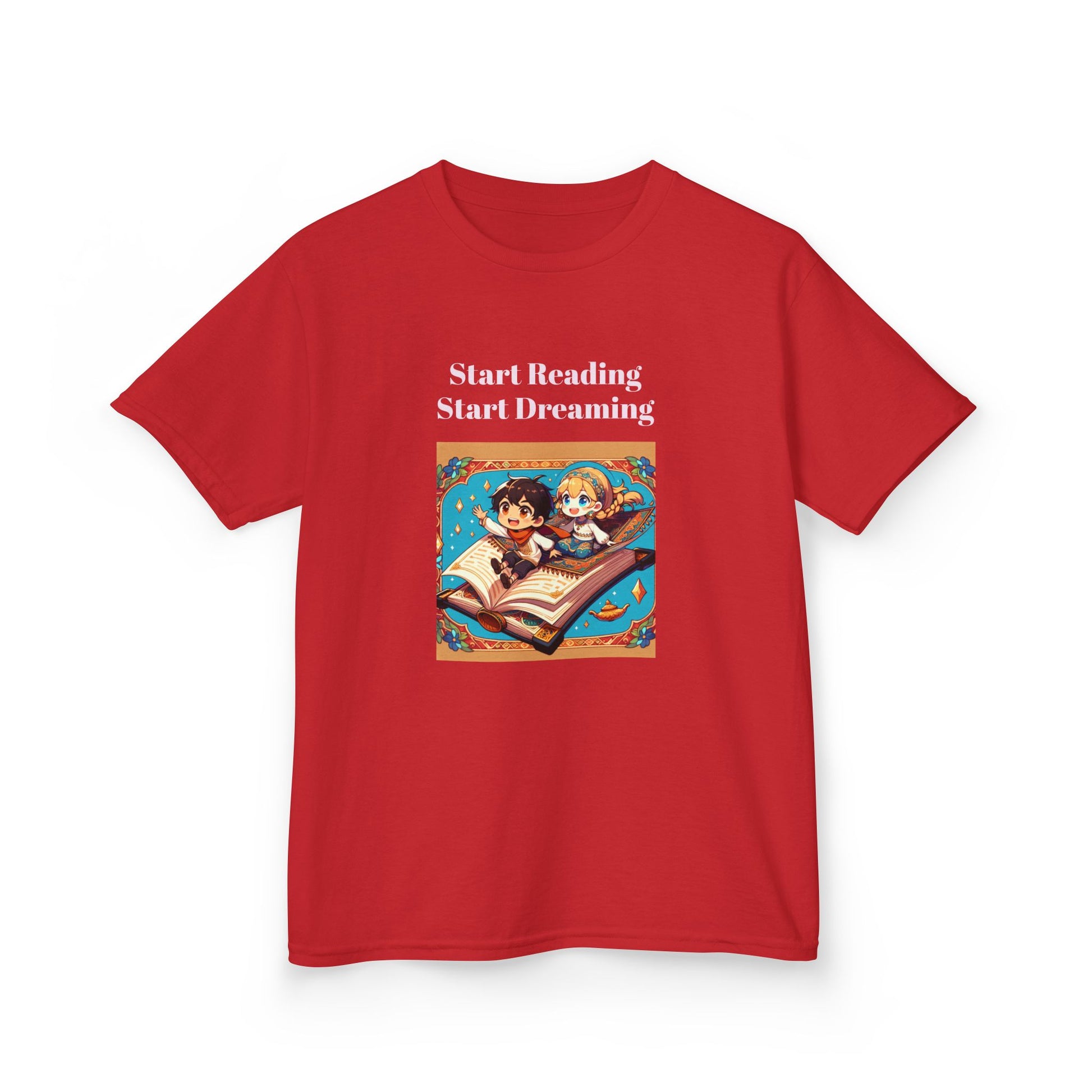 CA- Kids Heavy Cotton Tee - "Start Reading, Start Dreaming" - Fun & Inspirational T-Shirt for Young Readers - The Dreamer's Bookshop.
