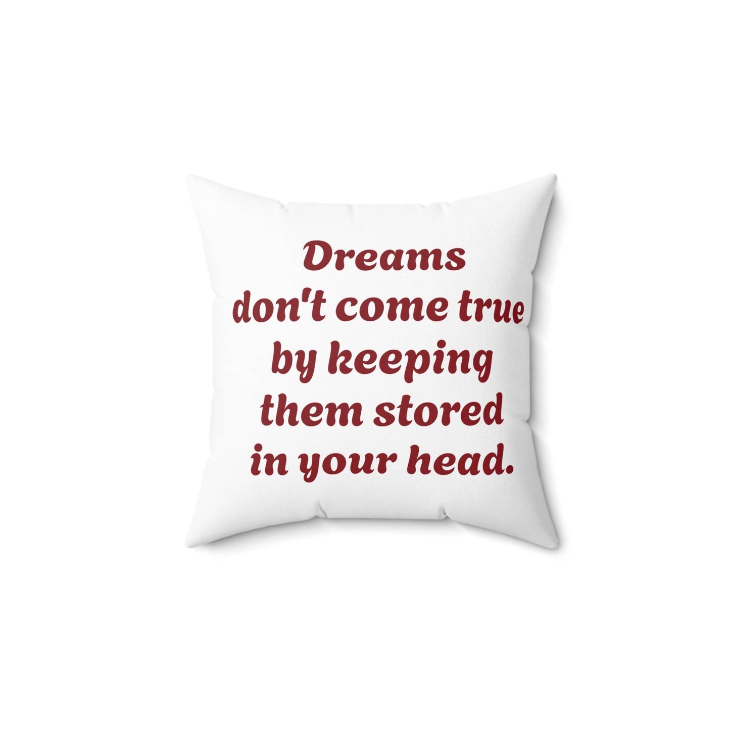 Inspirational Dreamer Square Pillow - Perfect for Book Lovers & Cozy Home Decor - The Dreamer's Bookshop.
