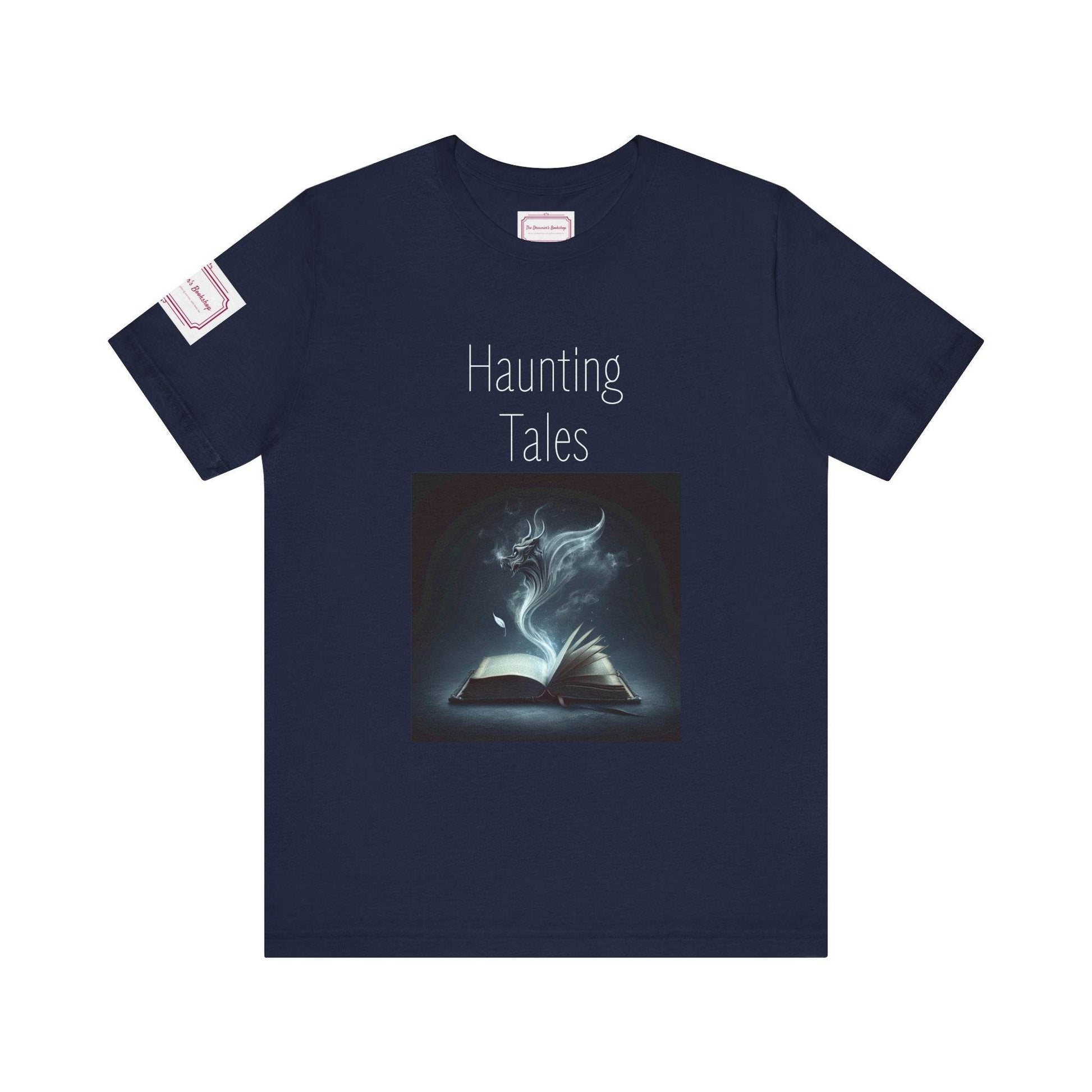 Haunting Tales Tee - Fun Short Sleeve Shirt for Writers & Book Lovers - The Dreamer's Bookshop.