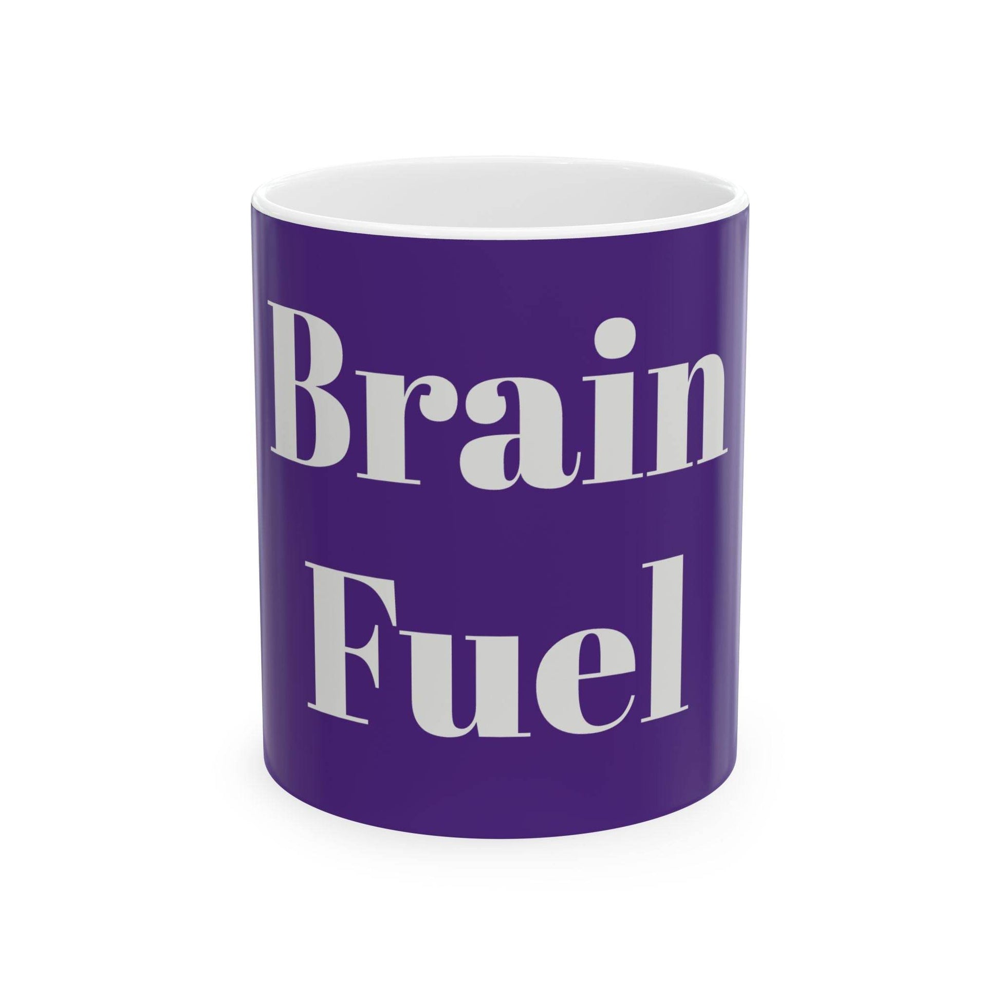 Brain Fuel Ceramic Mug - 11oz & 15oz Coffee Cup for Motivation and Inspiration - The Dreamer's Bookshop.