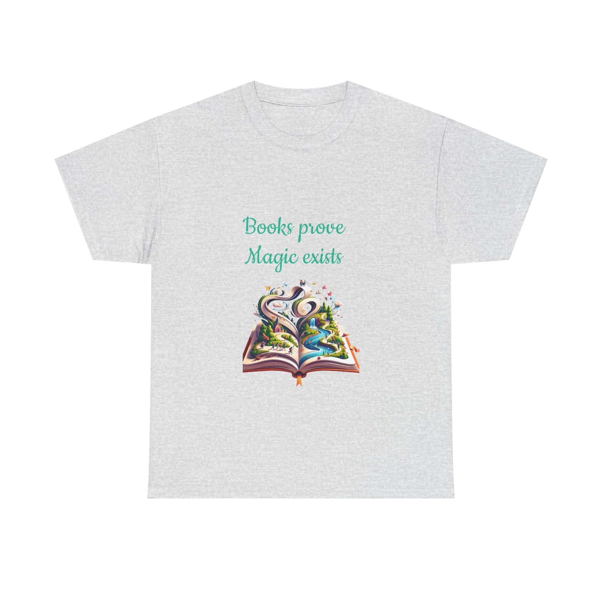 Book Lover's Unisex Heavy Cotton Tee - "Magic Exists" - The Dreamer's Bookshop.