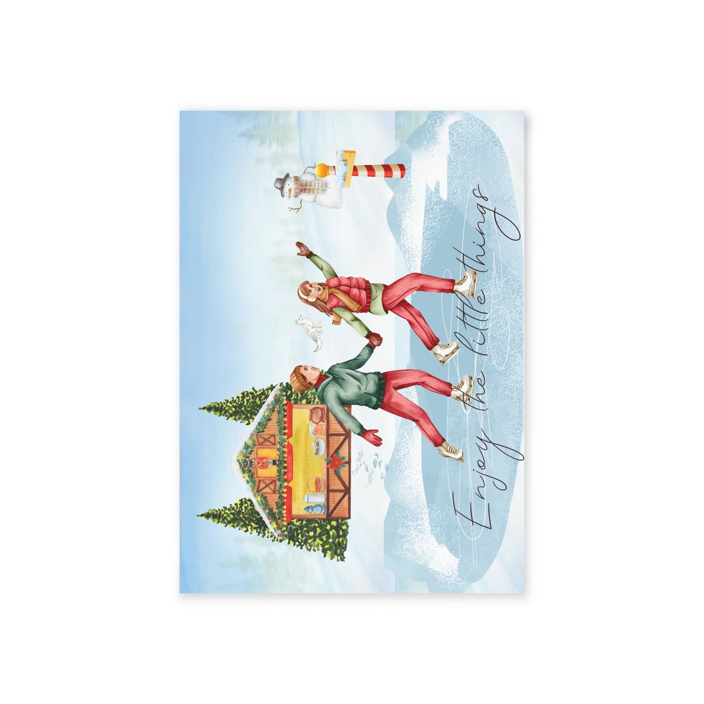The Dreamer's Bookshop "Ice Skating" Enjoy the Little Things Card