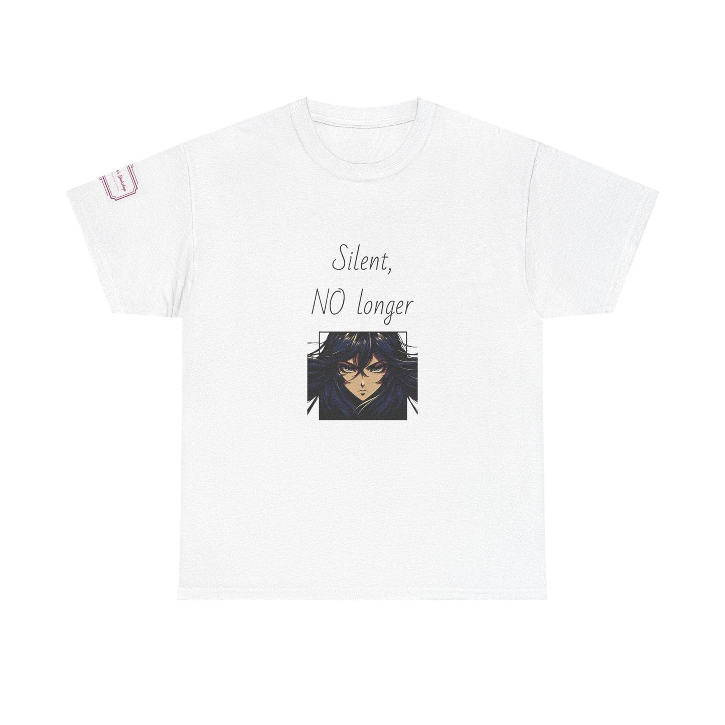 Silent, NO longer - Inspirational Unisex Heavy Cotton Tee - The Dreamer's Bookshop.