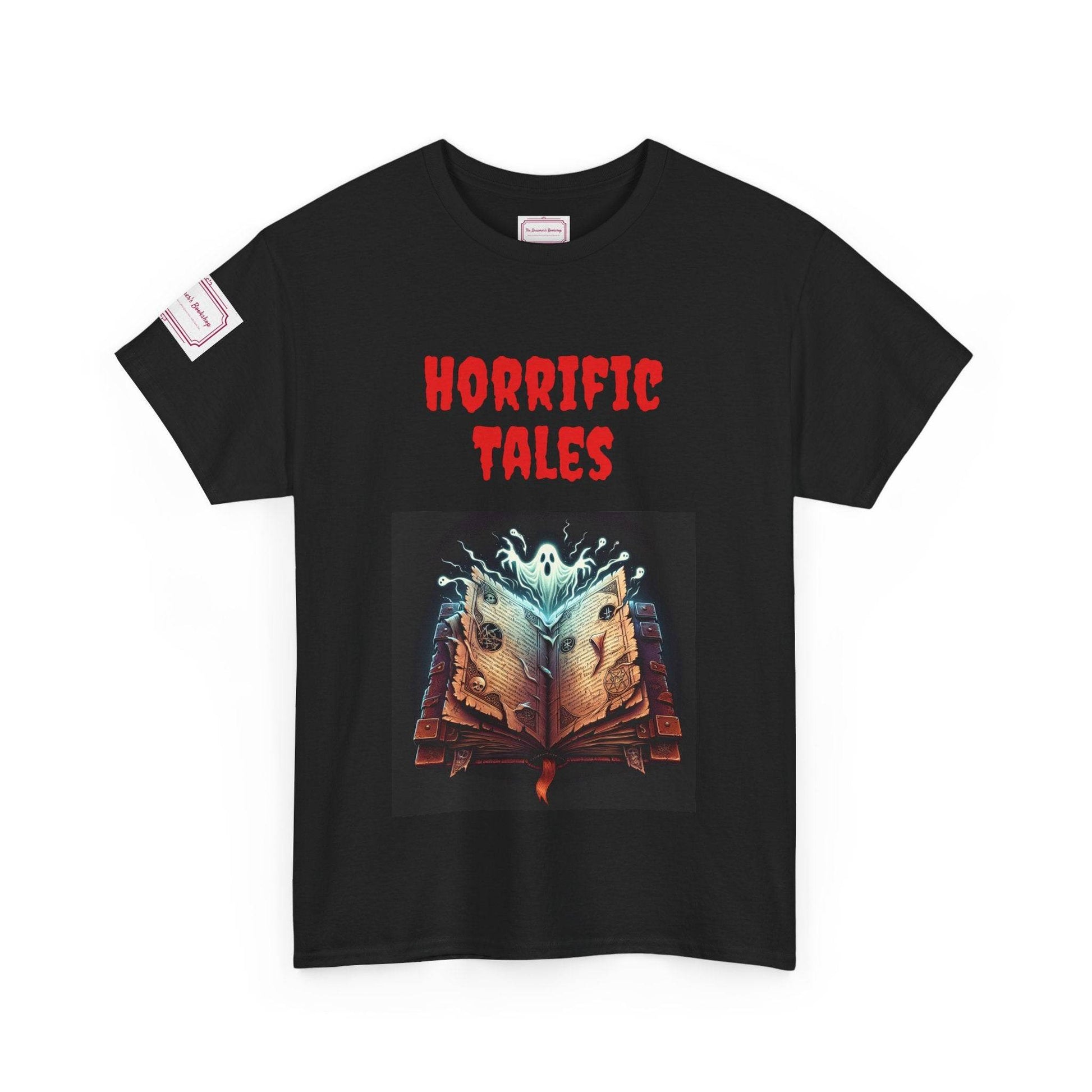 Horrific Tales - Unisex Heavy Cotton Tee - Perfect for Book Lovers - The Dreamer's Bookshop.