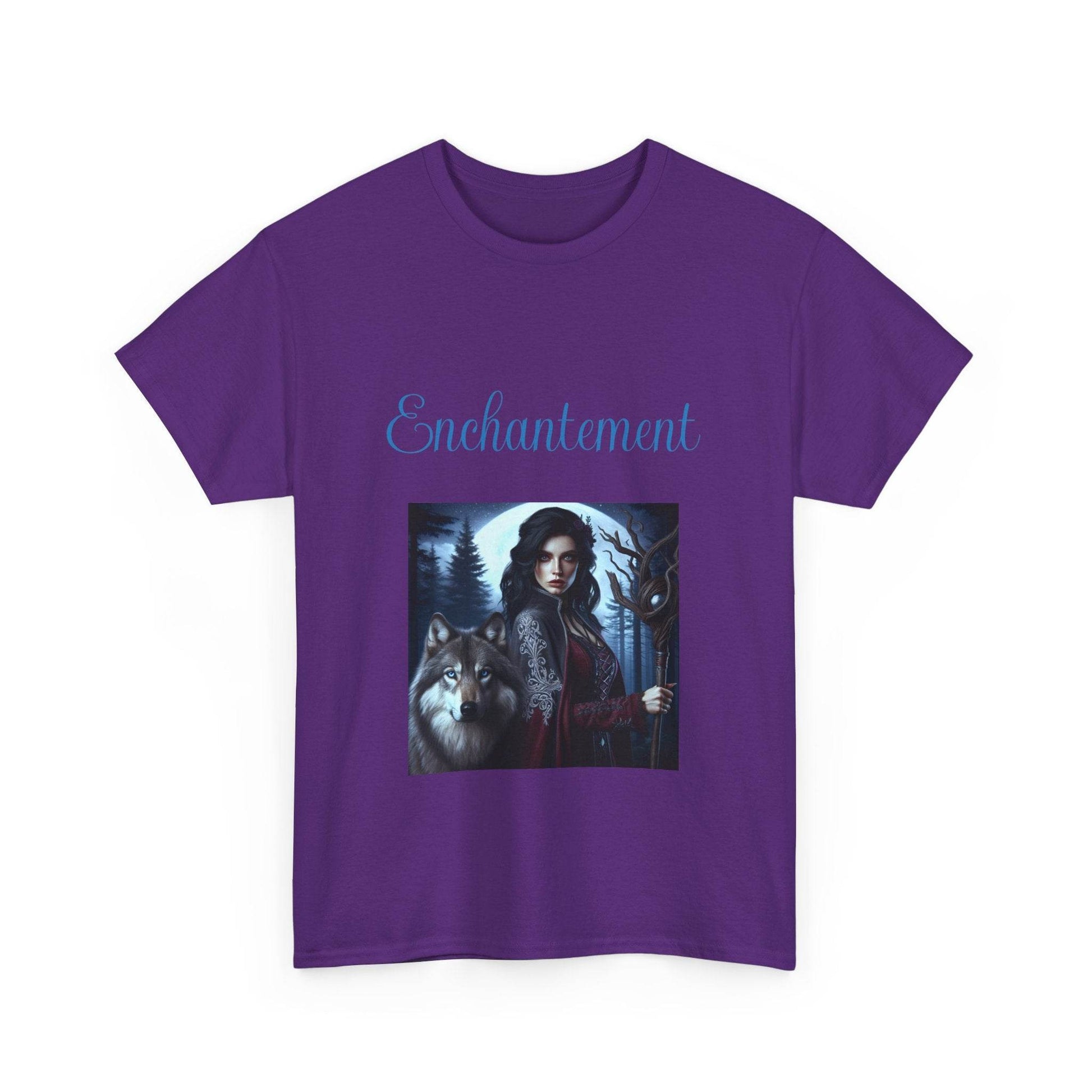 Enchanted Wolf Unisex Heavy Cotton Tee - The Dreamer's Bookshop.
