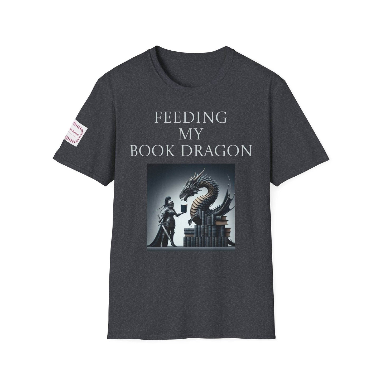 Inspirational Unisex Softstyle T-Shirt - 'Feeding' Book Lover Design - The Dreamer's Bookshop.