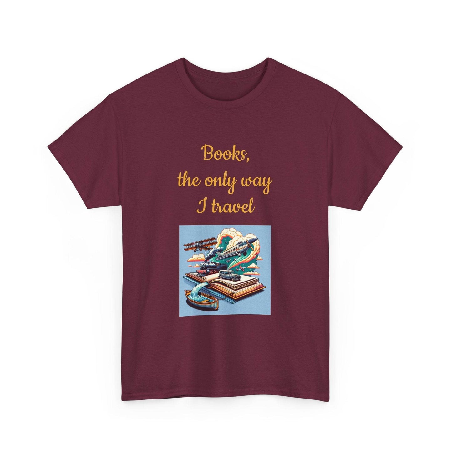 Travel -A Unisex Heavy Cotton Tee - Perfect for Book Lovers - The Dreamer's Bookshop.