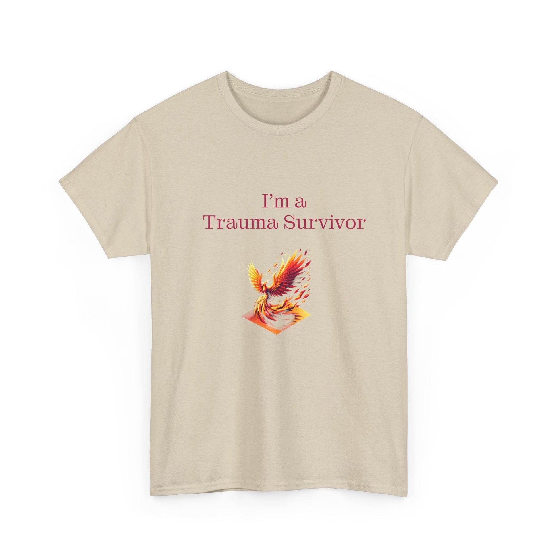Trauma Survivor Unisex Heavy Cotton Tee - Empowering Apparel for Health Awareness - The Dreamer's Bookshop.