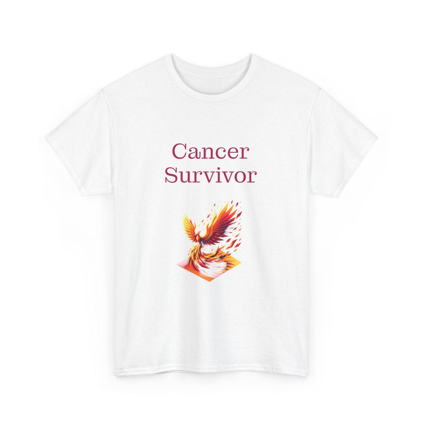 Cancer Survivor Unisex Heavy Cotton Tee - Empowering Apparel for Health Awareness - The Dreamer's Bookshop.