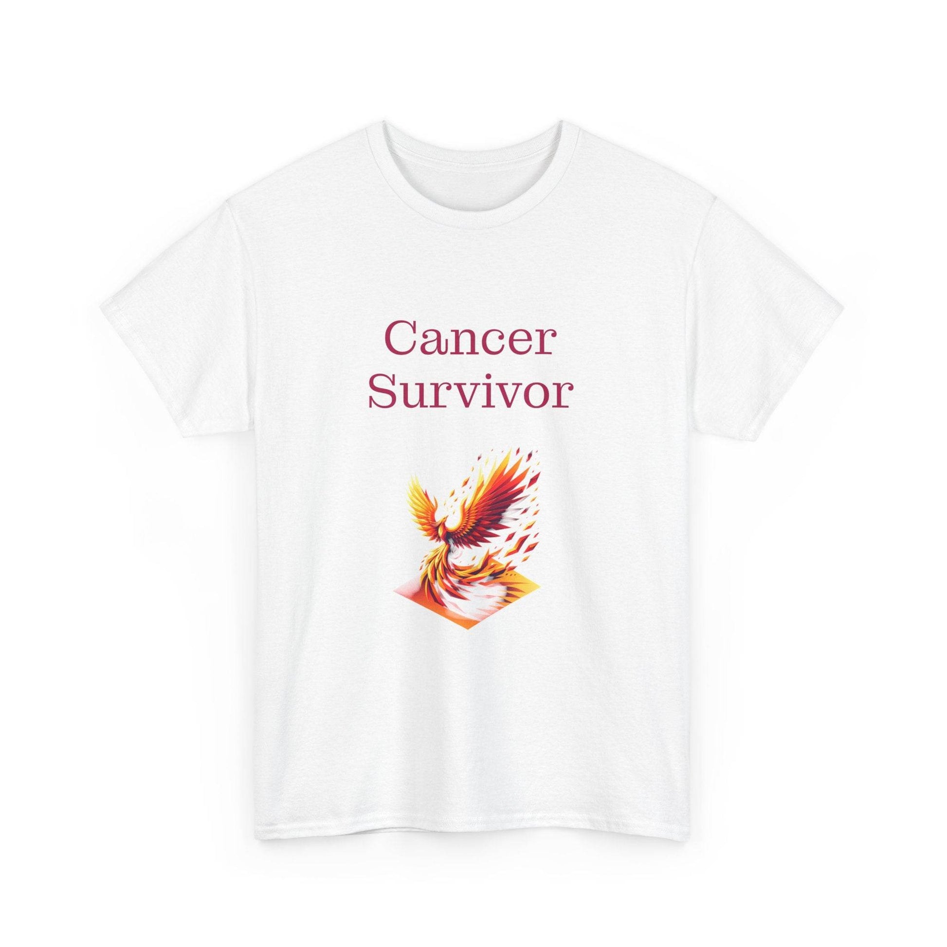 Cancer Survivor Unisex Heavy Cotton Tee - Empowering Apparel for Health Awareness - The Dreamer's Bookshop.
