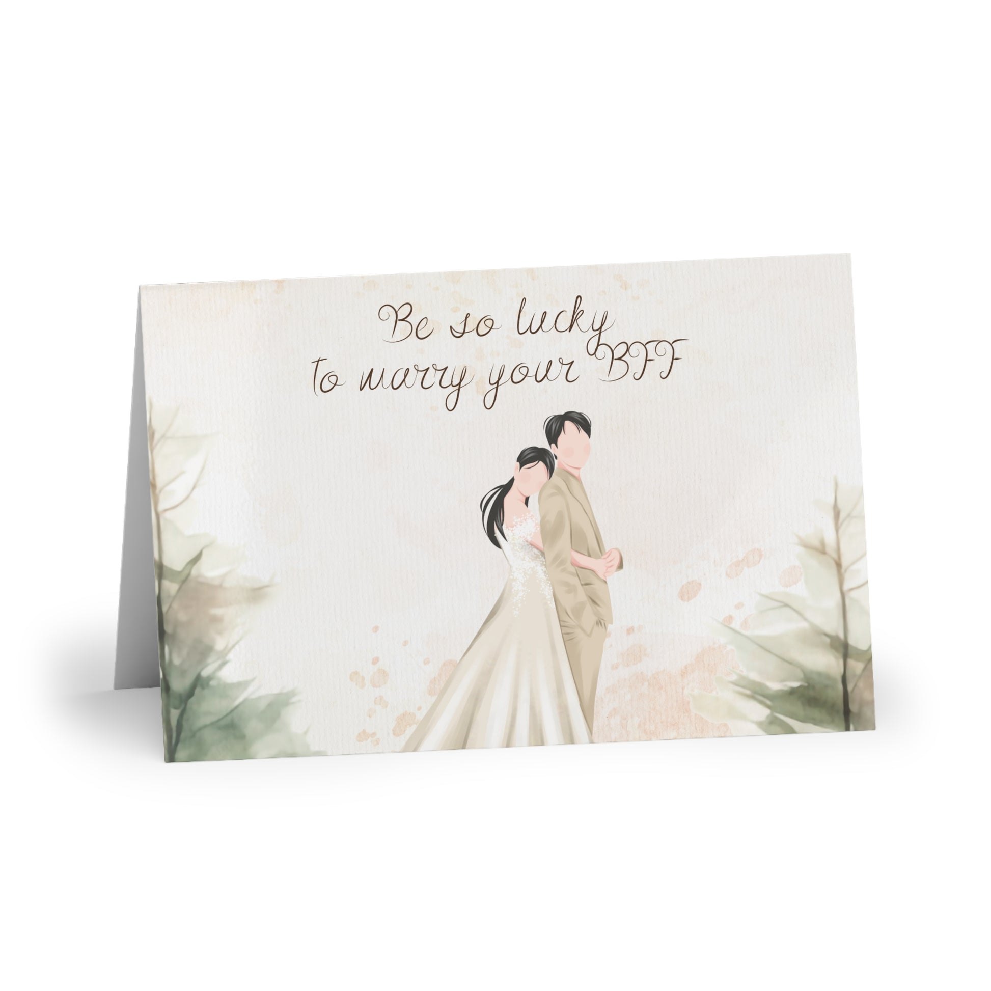 The Dreamer's Bookshop Cute "Your BFF" Wedding Card - The Dreamer's Bookshop.