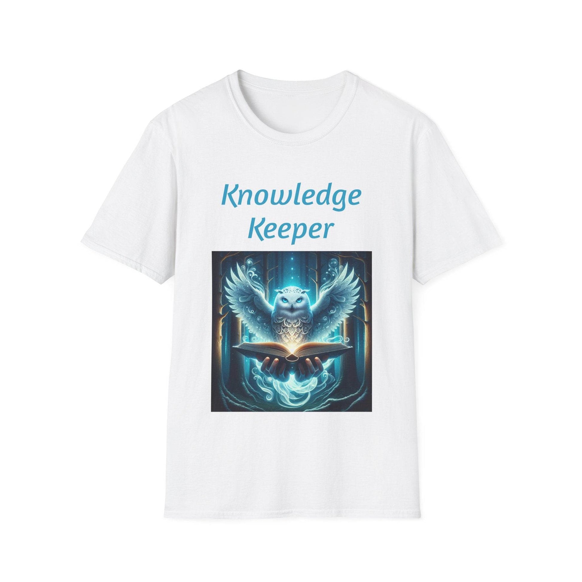 Knowledge Keeper Owl Unisex Softstyle T-Shirt - Inspirational Tee for Wisdom Seekers - Proud Reader - The Dreamer's Bookshop.