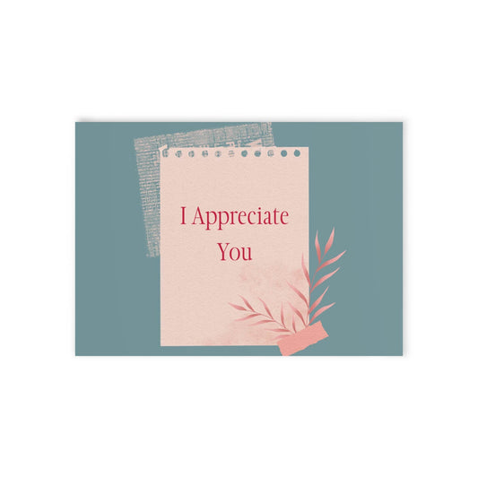 The Dreamer's Bookshop Appreciation "I Appreciate You" Print Card - The Dreamer's Bookshop.
