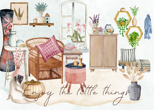 The Dreamer's Bookshop "Mugsie" Enjoy Little Things Card - The Dreamer's Bookshop.