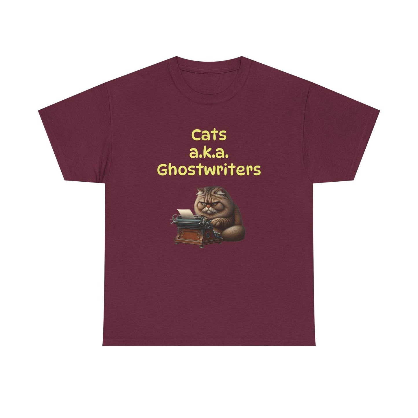 Cats Ghostwriters - A Unisex Heavy Cotton Tee - Perfect Gift for Book Lovers - The Dreamer's Bookshop.