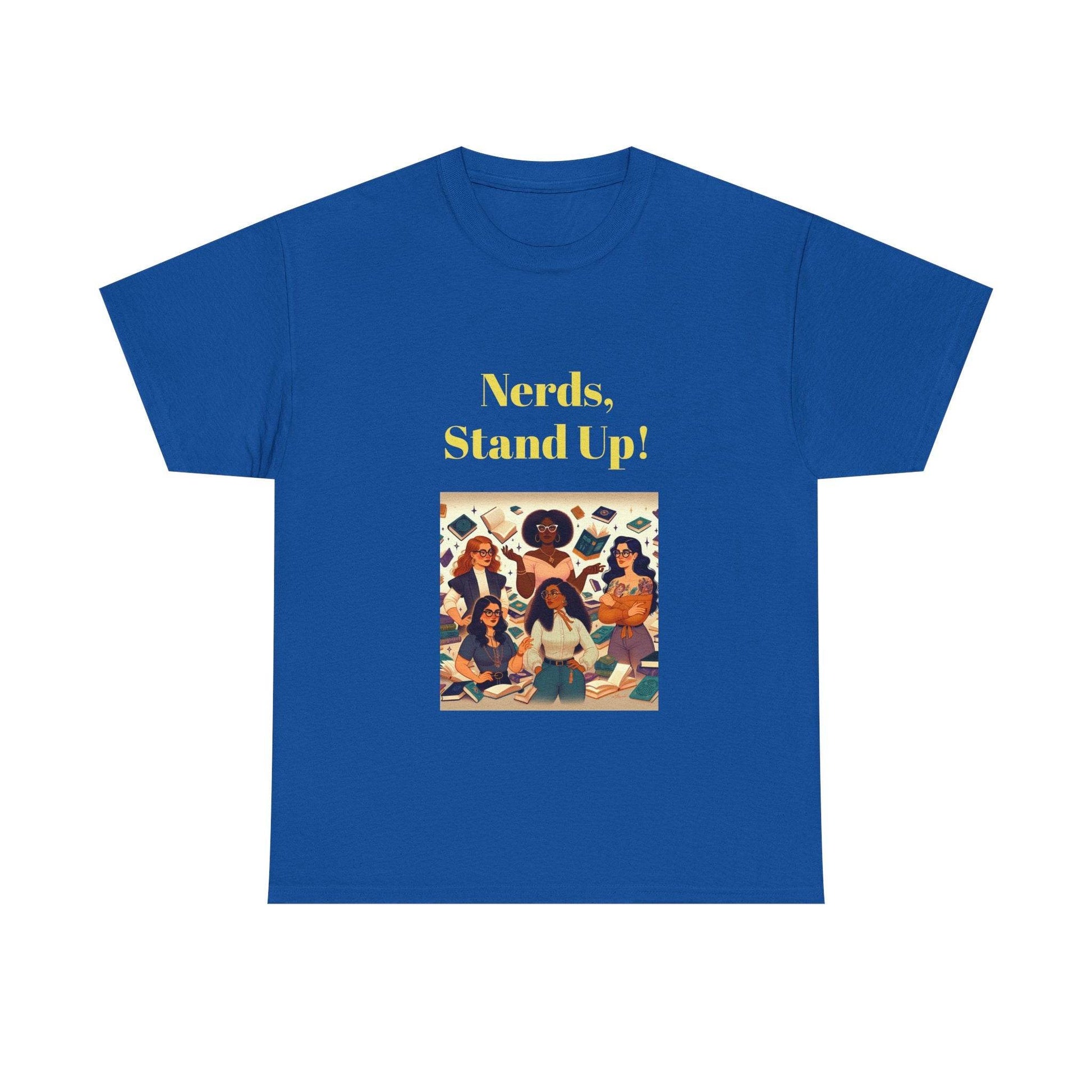 Nerds Stand Up - Unisex Heavy Cotton Tee - Book Lovers - The Dreamer's Bookshop.