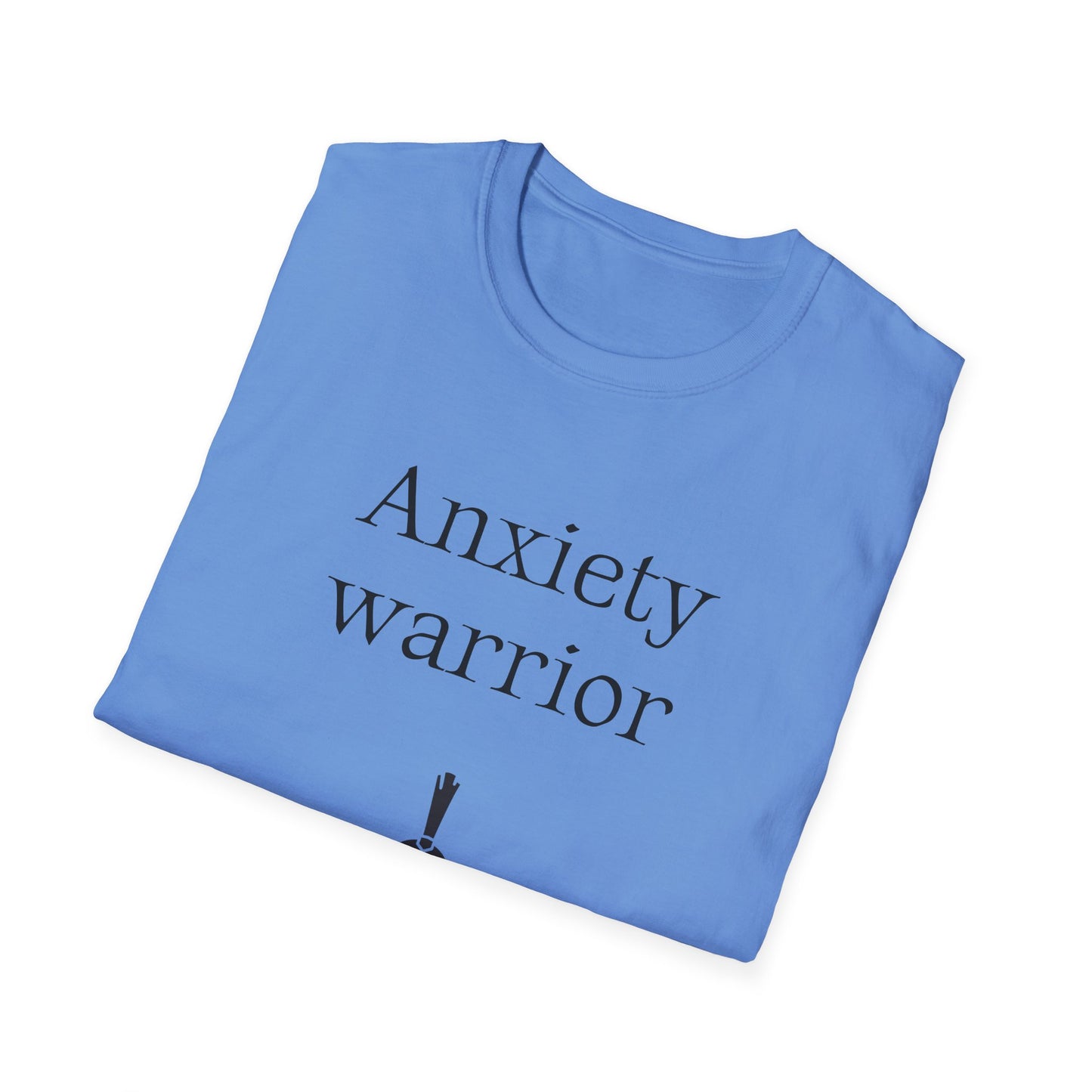 Anxiety Warrior Unisex Softstyle T-Shirt - Empowering Battle Against Mental Health