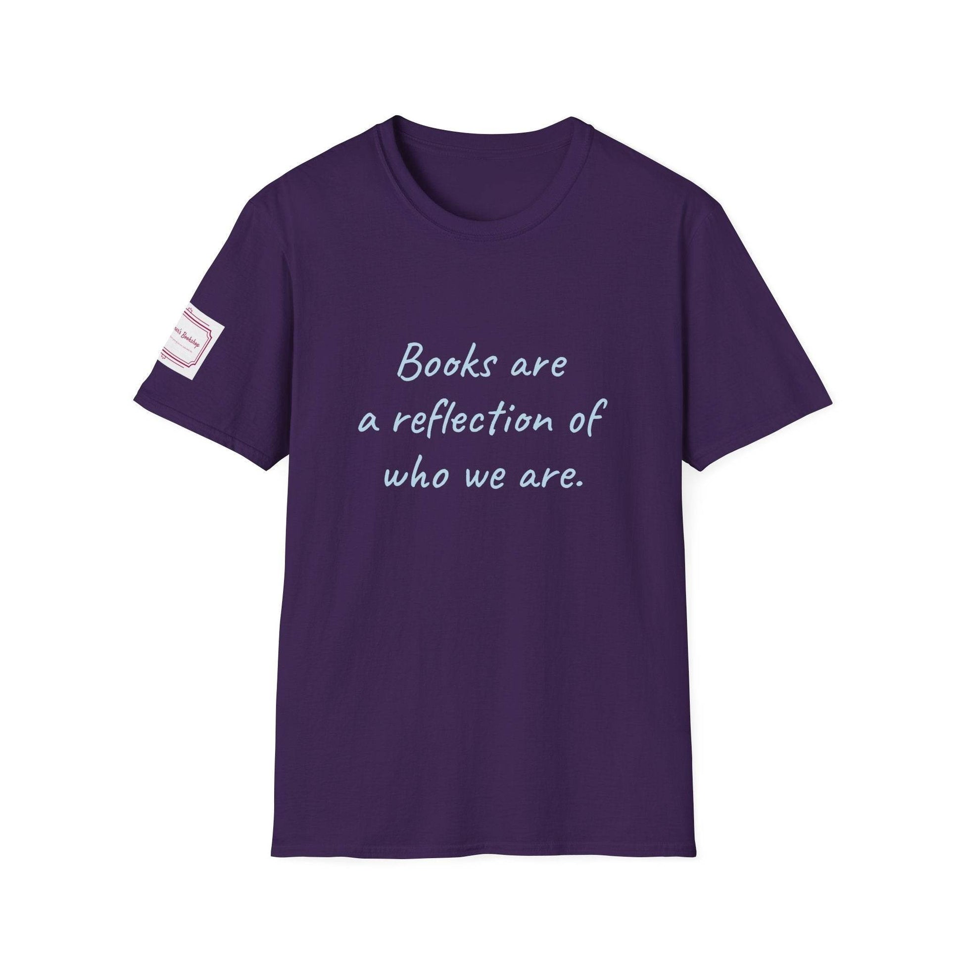 Books Are a Reflection Unisex Softstyle T-Shirt - Perfect Gift for Book Lovers! - The Dreamer's Bookshop.