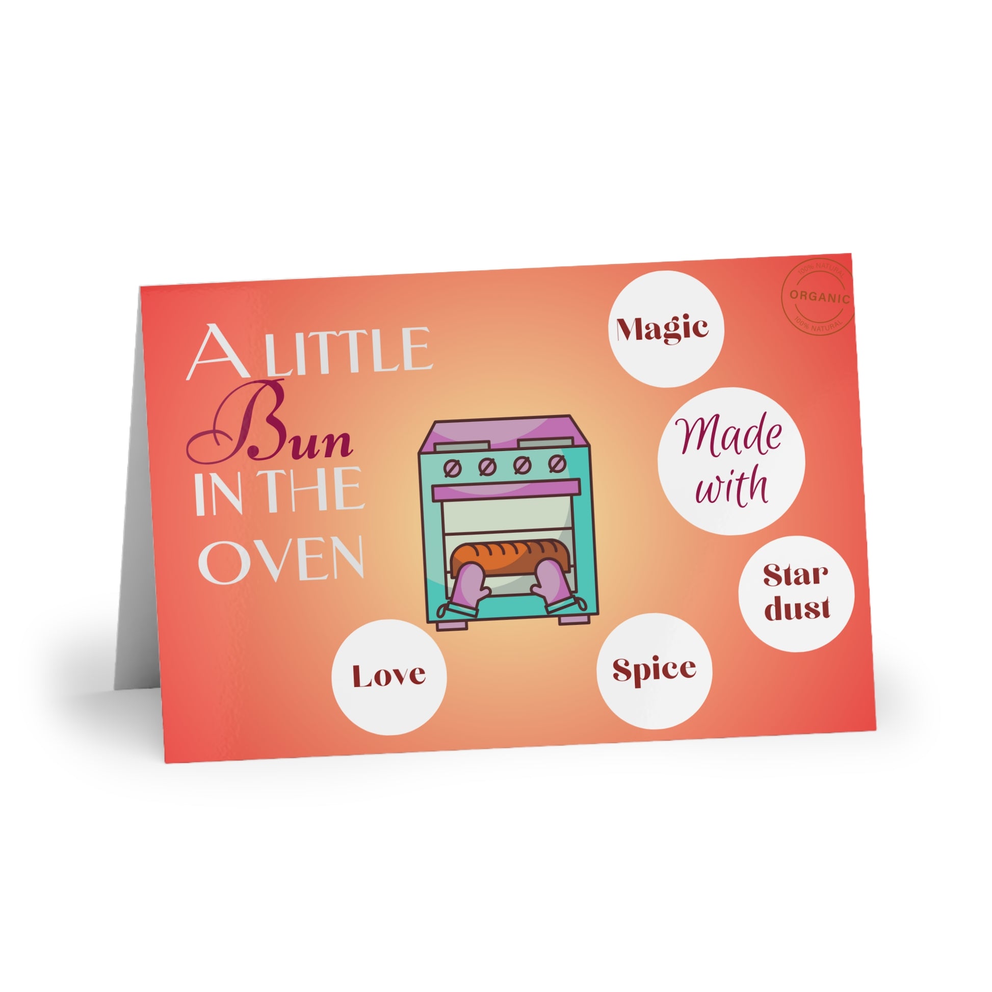 The Dreamer's Bookshop Cute "Bun in the Oven" Baby Card - The Dreamer's Bookshop.