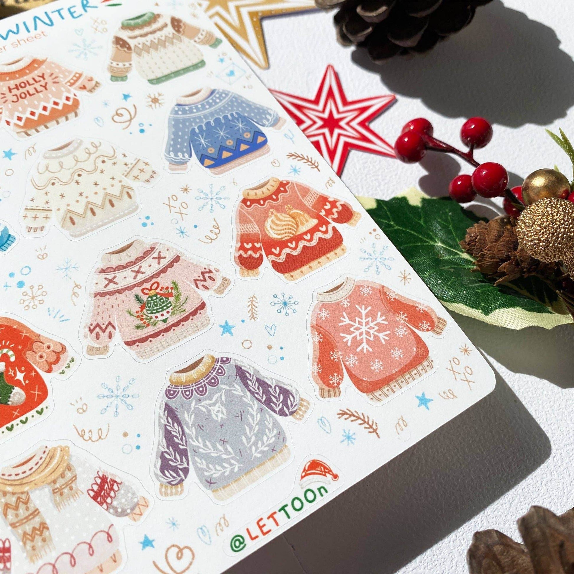 LETTOOn - Stickervel - Warme Winter - The Dreamer's Bookshop.