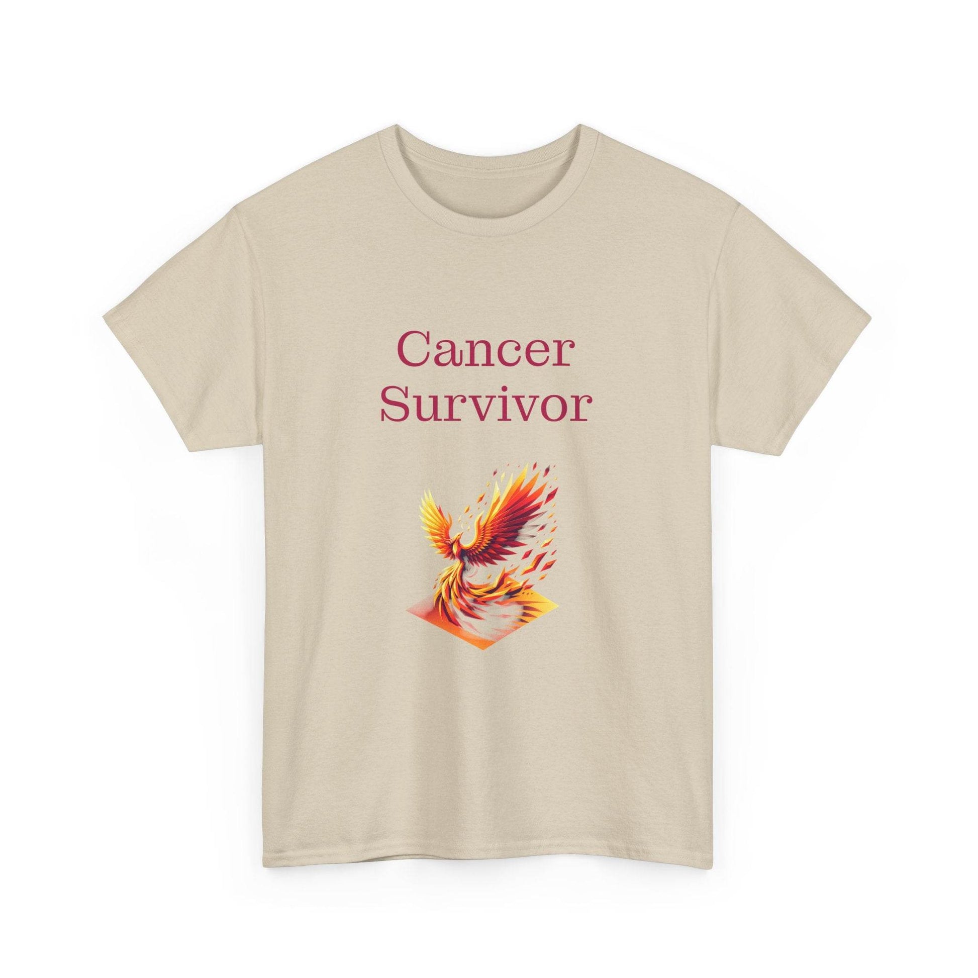 Cancer Survivor Unisex Heavy Cotton Tee - Empowering Apparel for Health Awareness - The Dreamer's Bookshop.