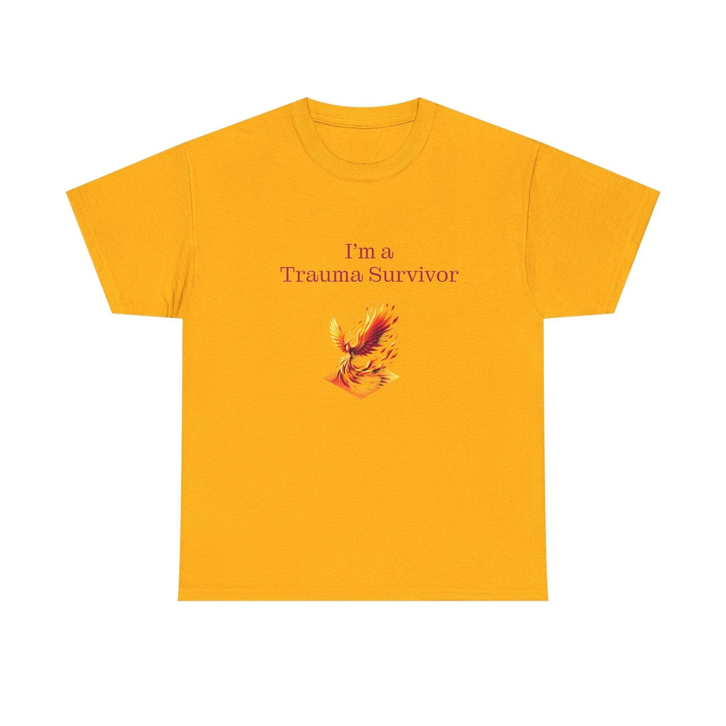 Trauma Survivor Unisex Heavy Cotton Tee - Empowering Apparel for Health Awareness - The Dreamer's Bookshop.