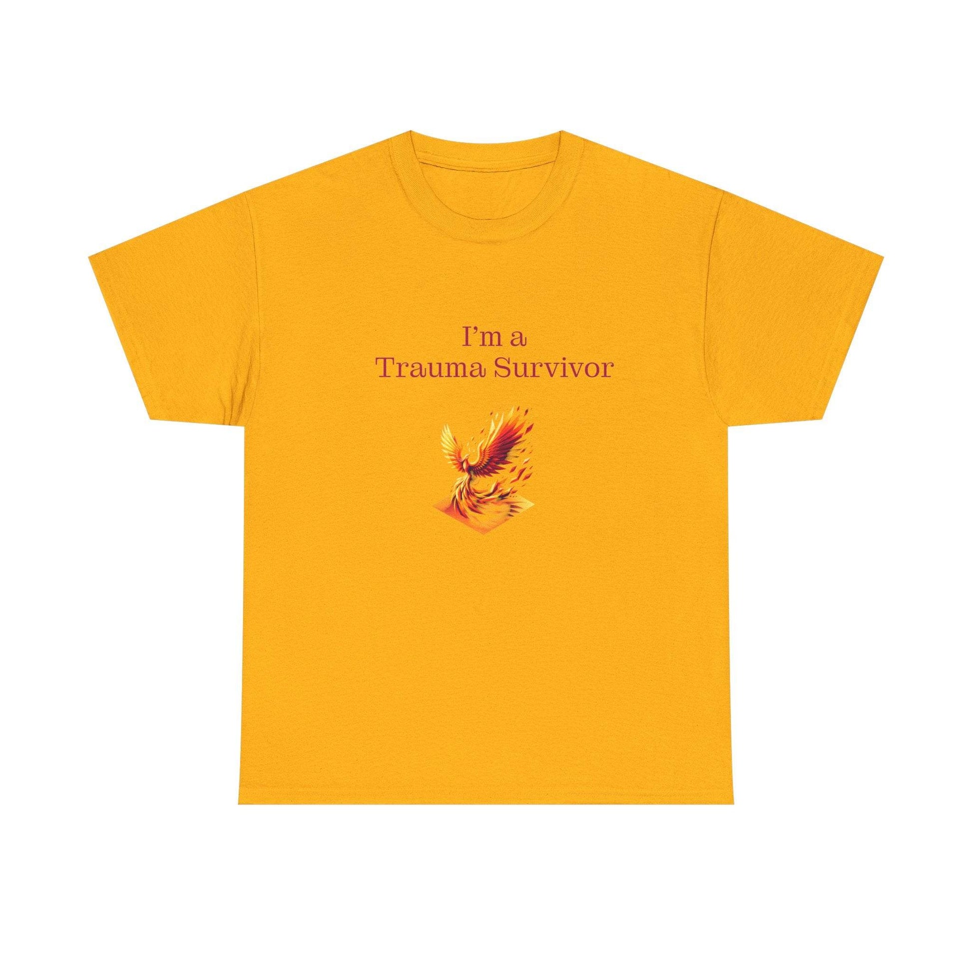Trauma Survivor Unisex Heavy Cotton Tee - Empowering Apparel for Health Awareness - The Dreamer's Bookshop.