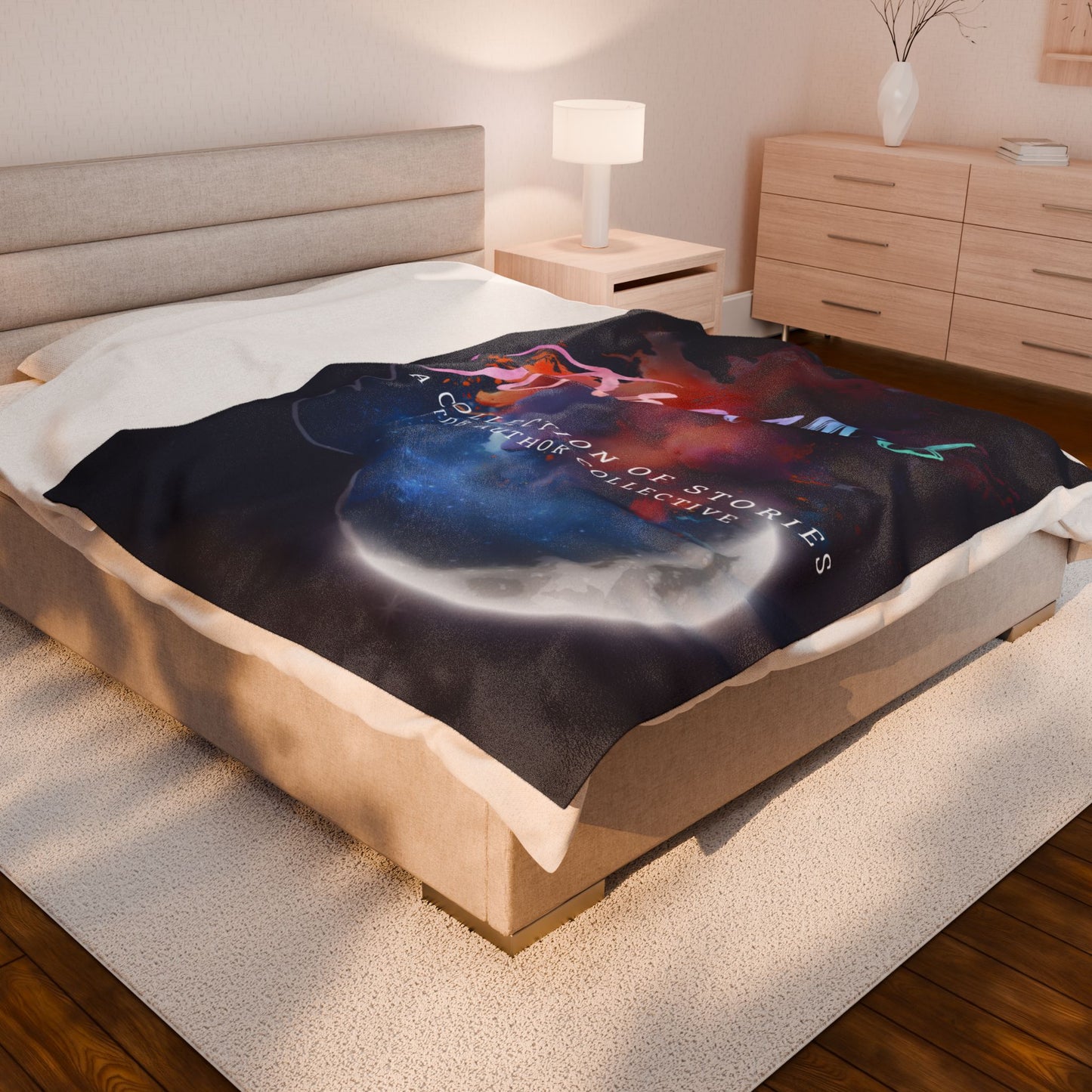 Cozy Velveteen Plush Blanket - "Dreams"- Perfect for Book Lovers and Cozy Nights